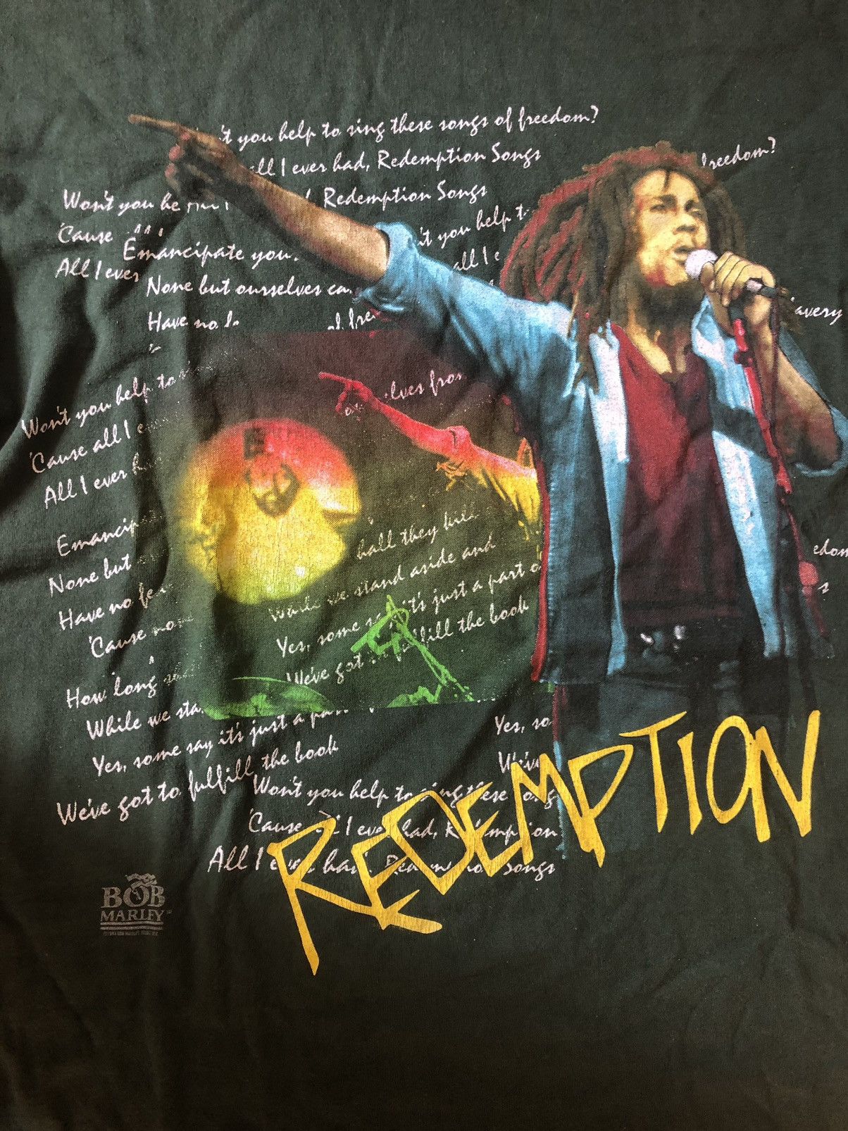Vintage Vintage Bob Marley - 1996 - Redemption Size US XL / EU 56 / 4 - 2 Thumbnail