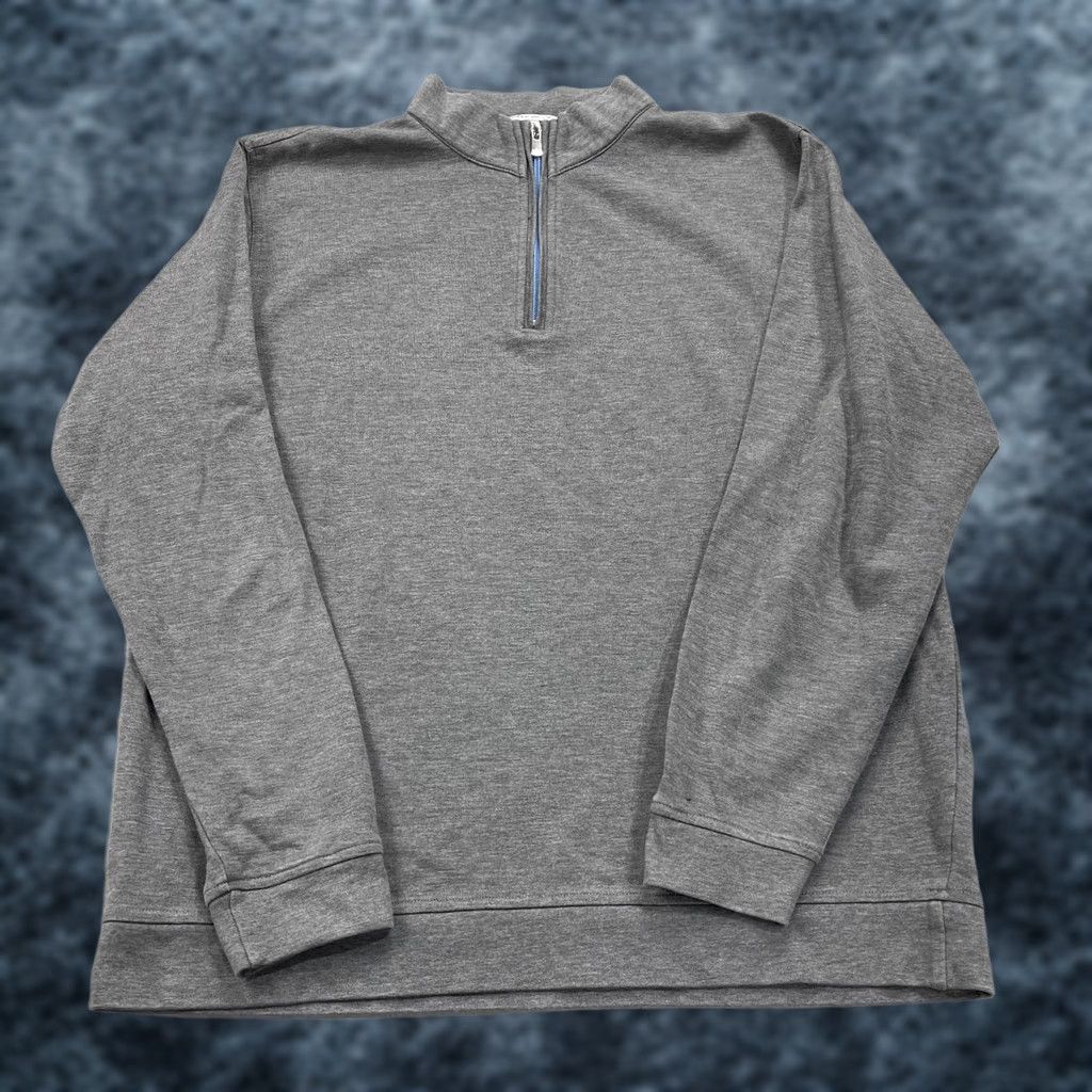 Peter Millar Nike Shirt Mens XL Gray Solid 1/4 Zip Pullover Golf Crown Comfort Interlock Peter Millar Size US XL / EU 56 / 4 - 1 Thumbnail