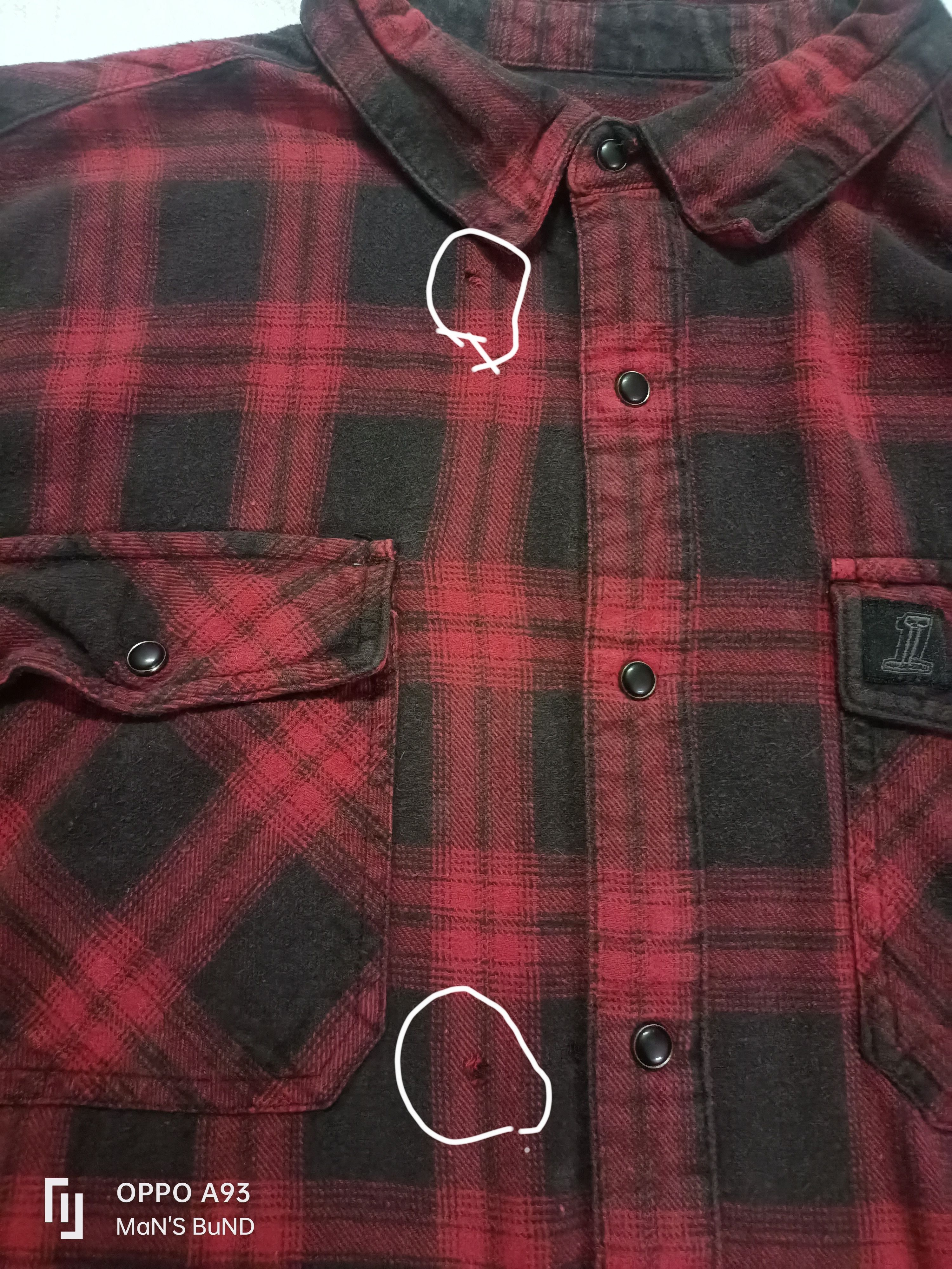 Flannel × Harley Davidson × Vintage HARLEY DAVIDSON Men's Red Plaid Flannel Slim Fit 99023-16VM Size US XL / EU 56 / 4 - 16 Thumbnail