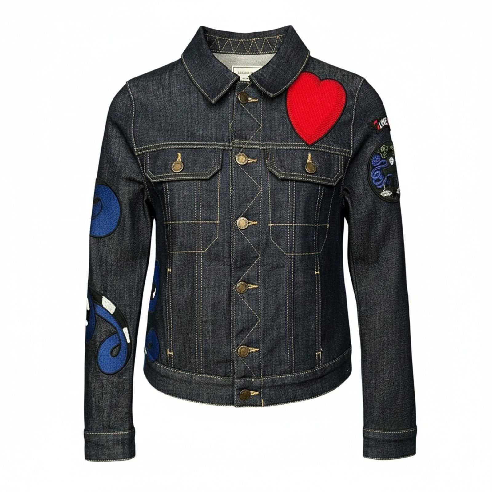 Zadig & Voltaire Zadig & Voltaire Women's XS Heart Snake Patch Denim Jacket Size XS / US 0-2 / IT 36-38 - 1 Thumbnail