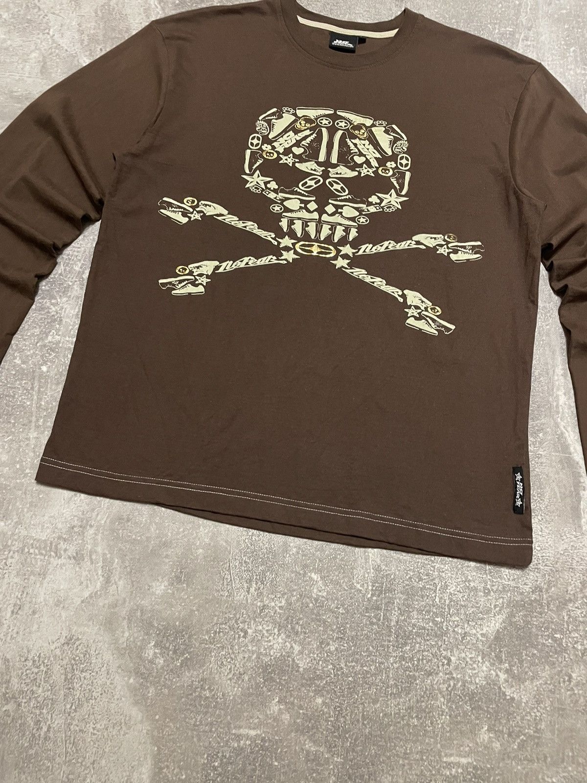 Billabong × No Fear × Quiksilver Vintage No Fear Skull ☠️ Long Sleeve Size US XL / EU 56 / 4 - 3 Thumbnail