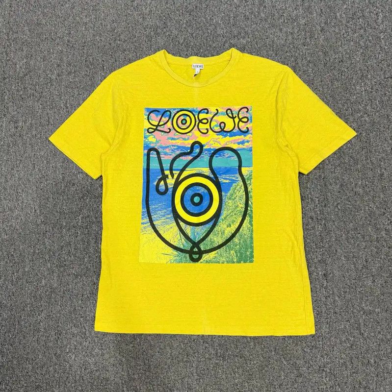 Loewe Loewe Yellow Cotton Men's T-Shirt 0089 Size US M / EU 48-50 / 2 - 1 Thumbnail