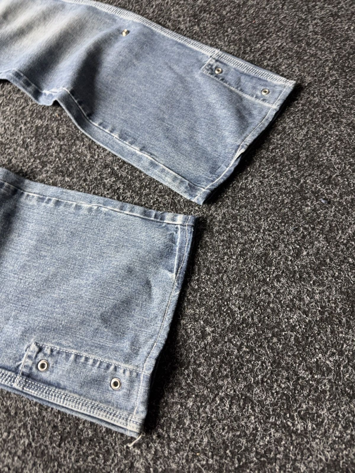 United Colors Of Benetton Retro 90s Benetton Y2K zip pocket wide leg denim jeans 28 Size 30" / US 8 / IT 44 - 3 Thumbnail