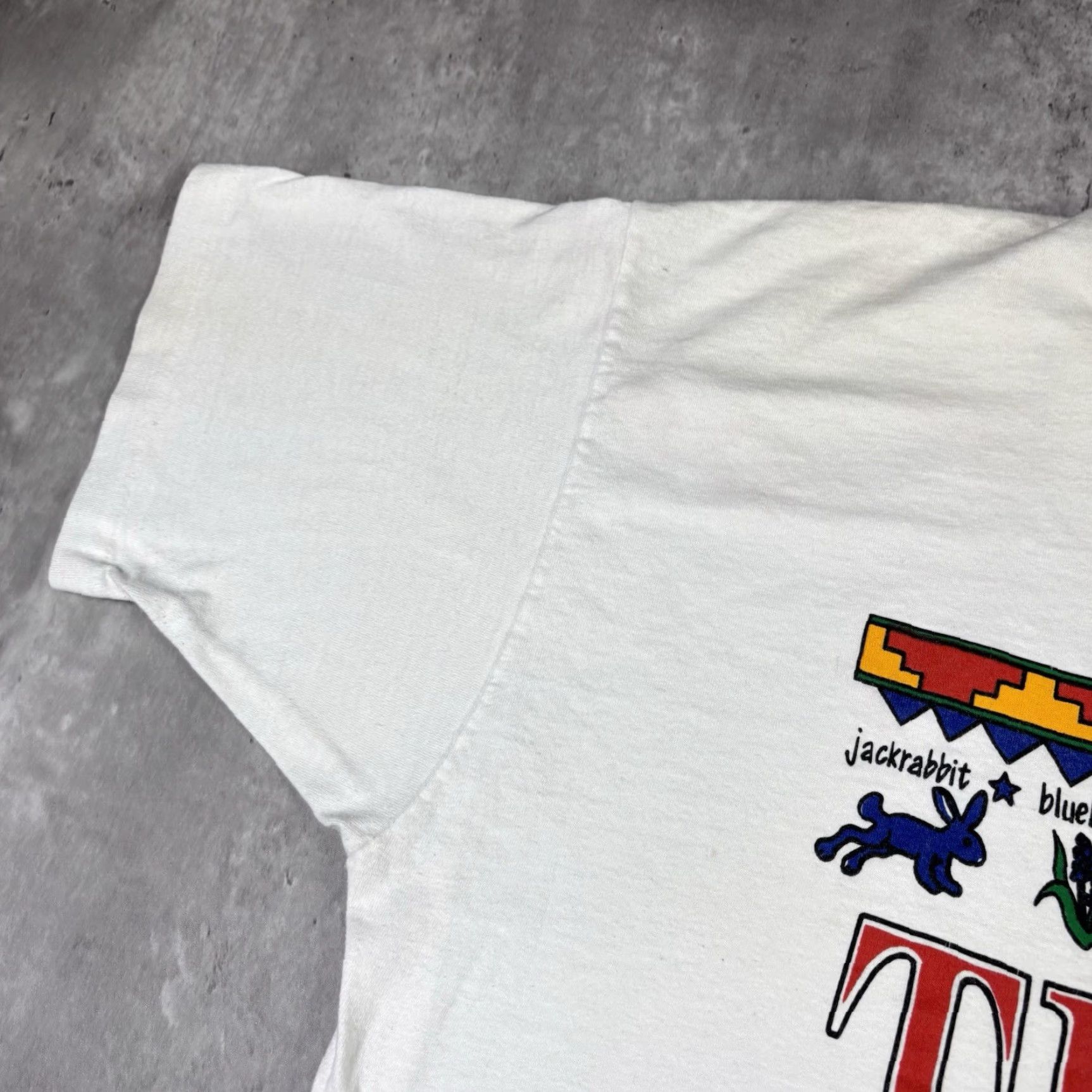Fruit Of The Loom VINTAGE Texas Art T Shirt White Single Stitch size 3XL 90s USA Size US XXL / EU 58 / 5 - 7 Thumbnail