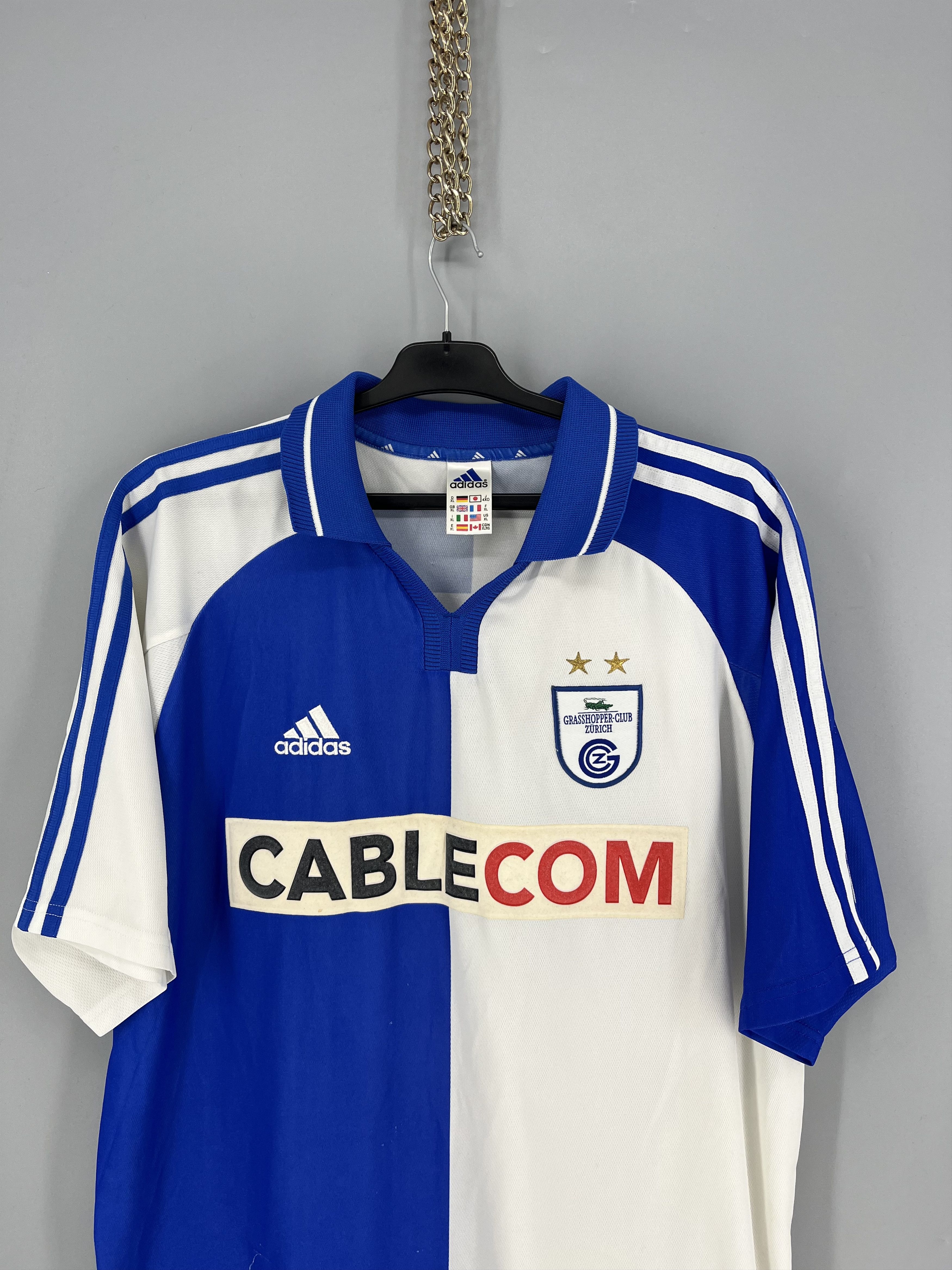 Adidas GRASSHOPPER 2001 2002 HOME SHIRT JERSEY ADIDAS Size US XL / EU 56 / 4 - 6 Thumbnail