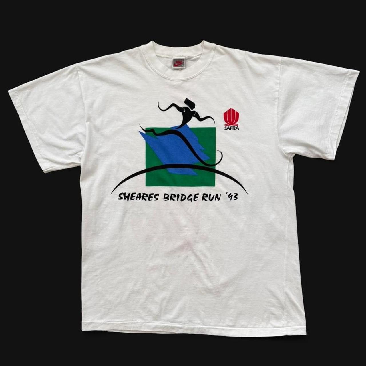 Nike VTG 1993 NiKE SHEARES BRiDGE RUN TEE Size US XL / EU 56 / 4 - 1 Thumbnail