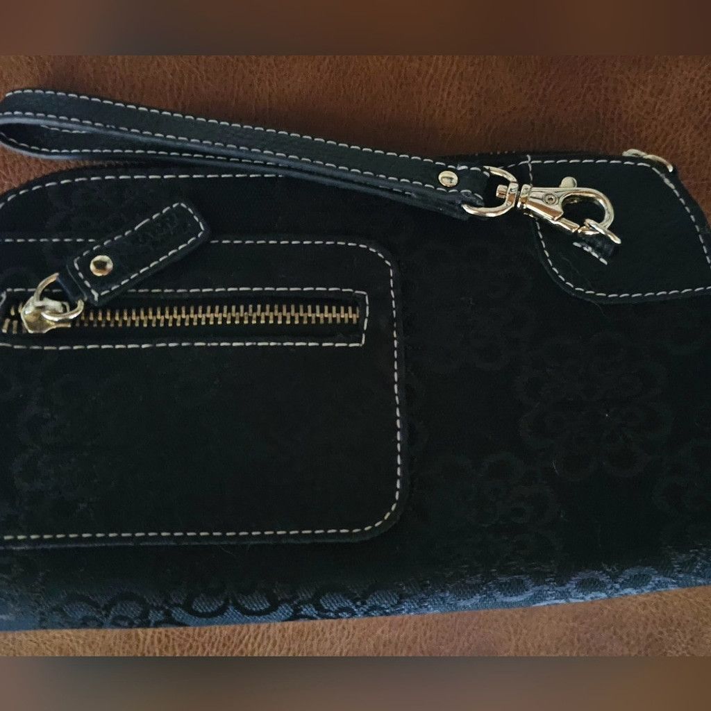 The Unbranded Brand Kathy Van Zeeland Wristlet with Gold and Crystal Accents Size ONE SIZE - 2 Thumbnail