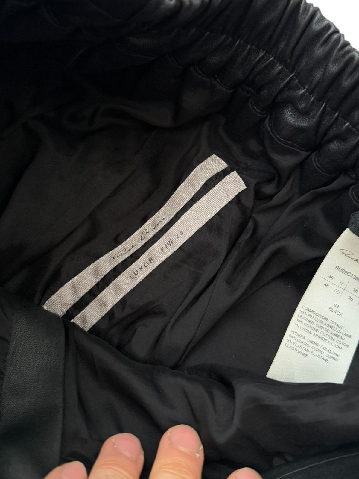 Rick Owens 2023 Luxor Strobe Lambskin Cargo Pants Size US 30 / EU 46 - 10 Thumbnail
