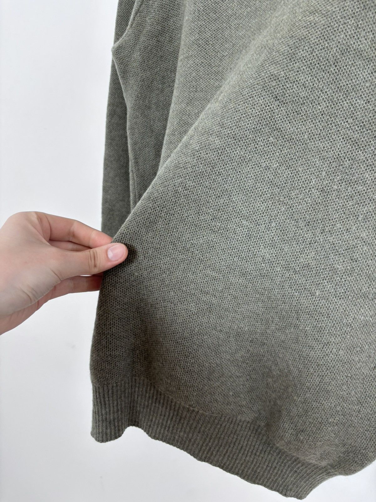 Strenstroms Stenstroms Men’s Khaki Classic Wool Knit 1/4 Zip Sweater Size US S / EU 44-46 / 1 - 6 Thumbnail