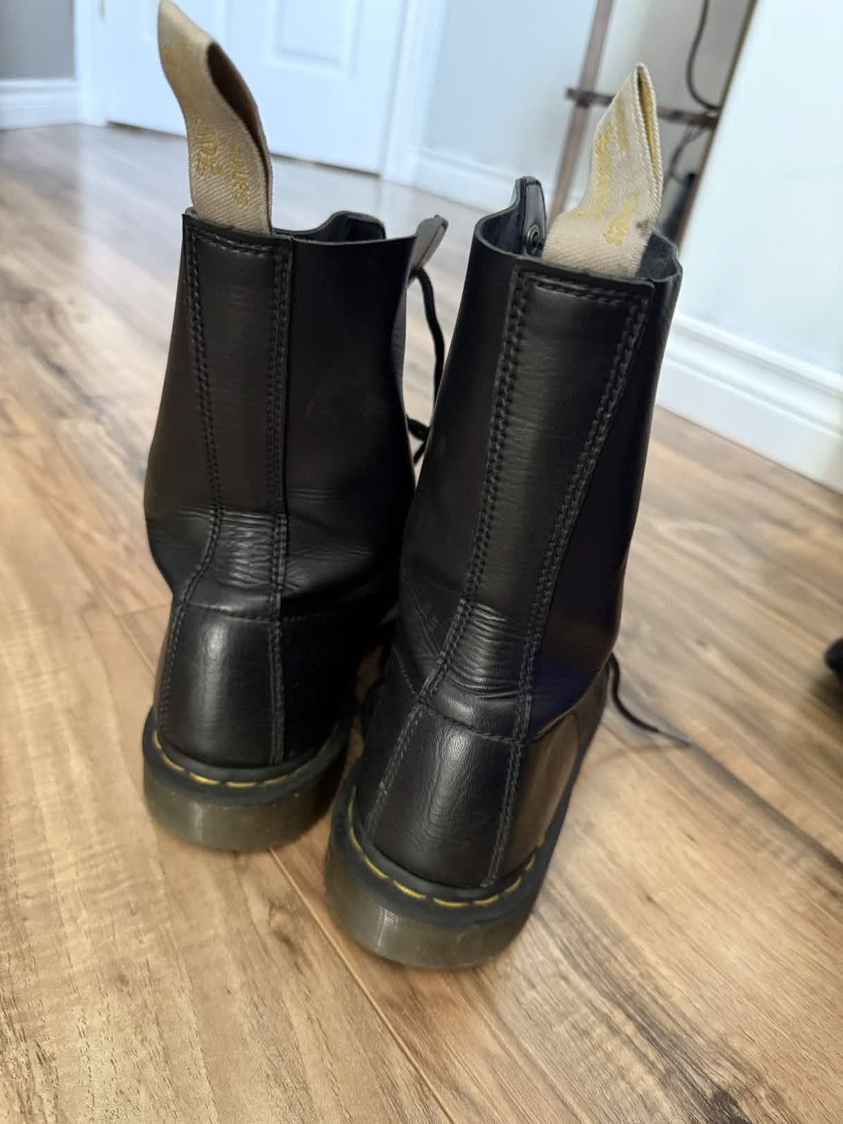 Dr. Martens Dr. Martens Boots 1490 Vegan Leather Combat Boots Size US 11 / EU 44 - 2 Thumbnail