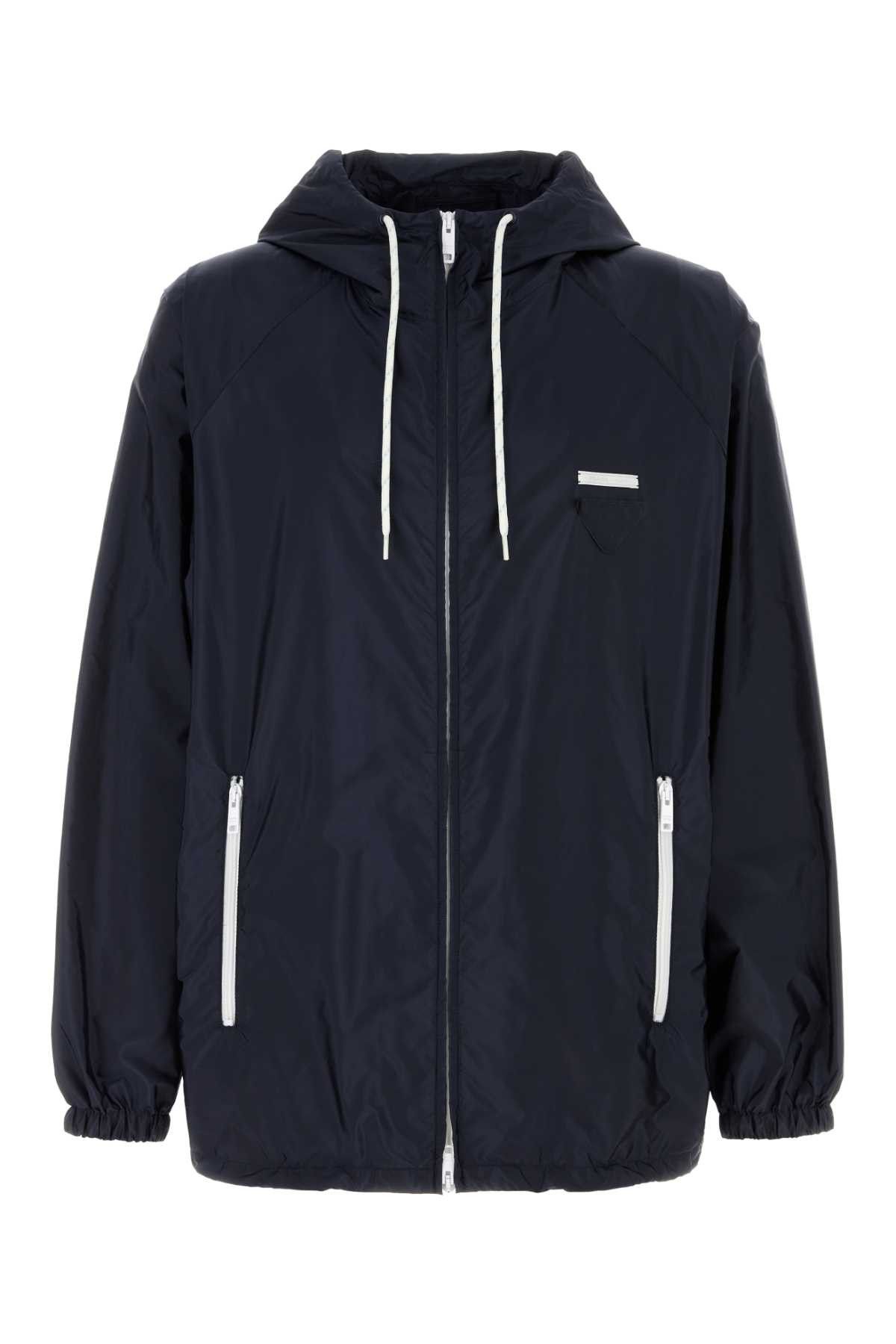 Prada Navy Blue Re-Nylon Wind Breaker Size US XL / EU 56 / 4 - 1 Thumbnail