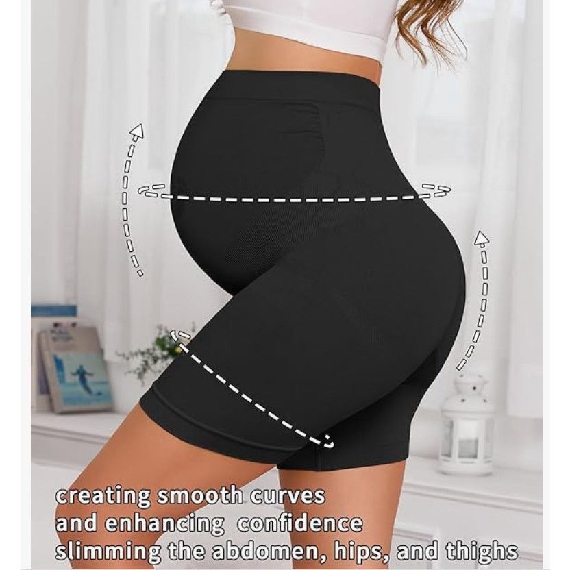 The Unbranded Brand SIZE SMALL Maternity Shorts Over Belly MidThigh HighWaist Size 24" / US 00 / IT 34 - 5 Thumbnail