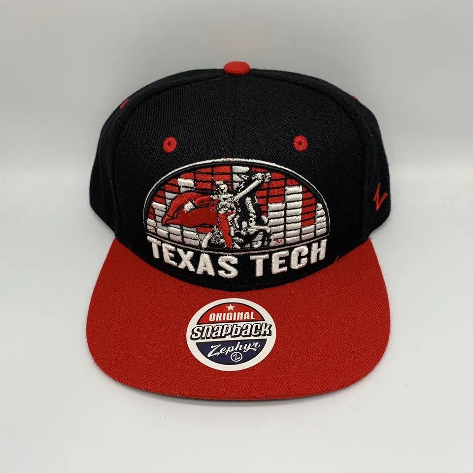 Zephyr Texas Tech Red Raiders Black/Red Zephyr Hat Snapback Cap | Grailed