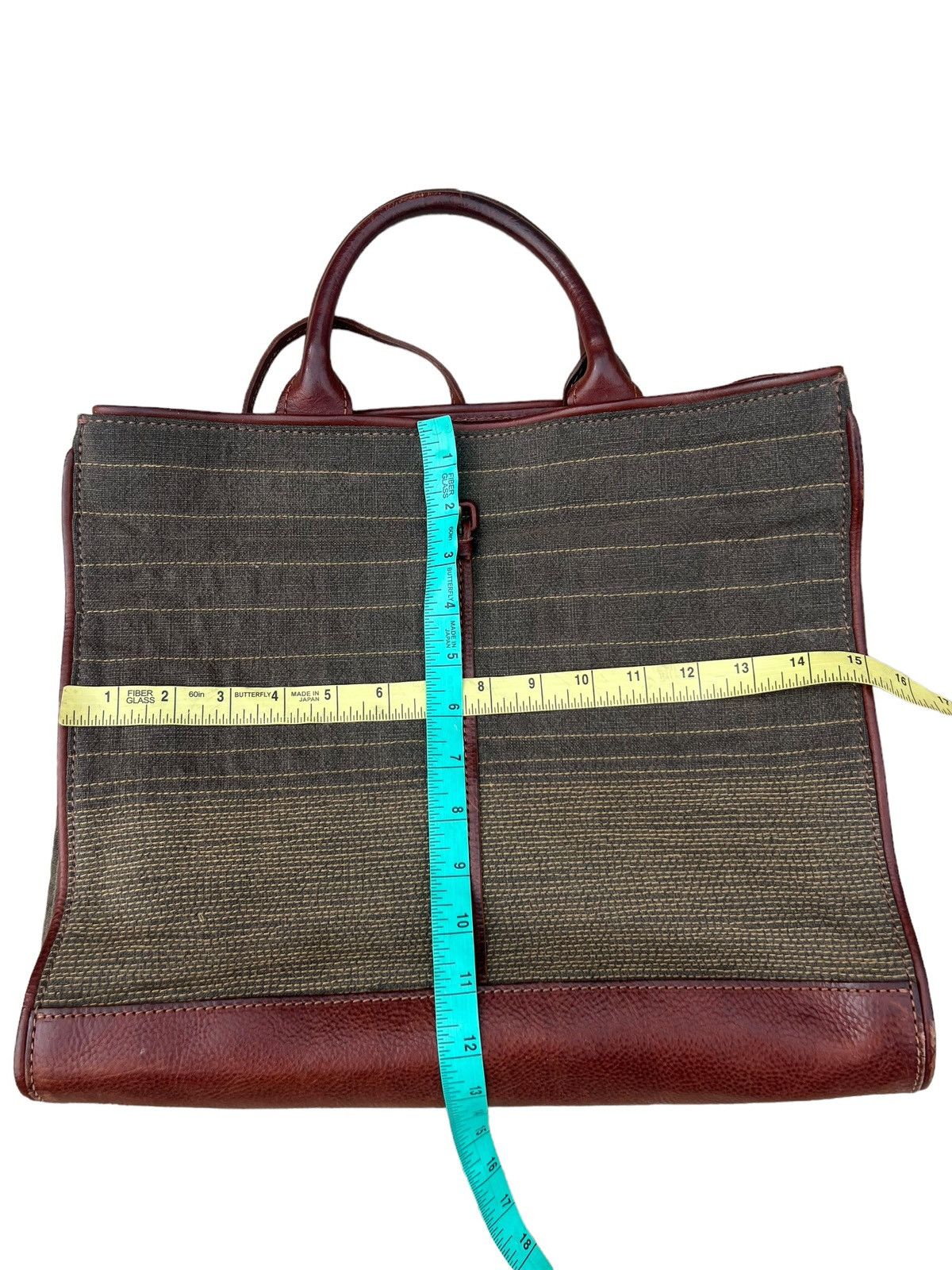 Leather Genten Japan Hybrid Canvas Leather Bag Size ONE SIZE - 19 Thumbnail