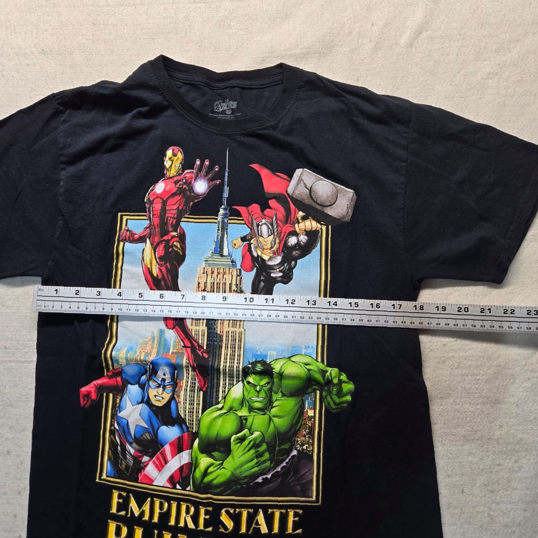 Vintage Marvel Shirt Men M Gray Cotton Empire State Building Hulk Captain America Thor 90s? Not applicable. Size US M / EU 48-50 / 2 - 4 Thumbnail