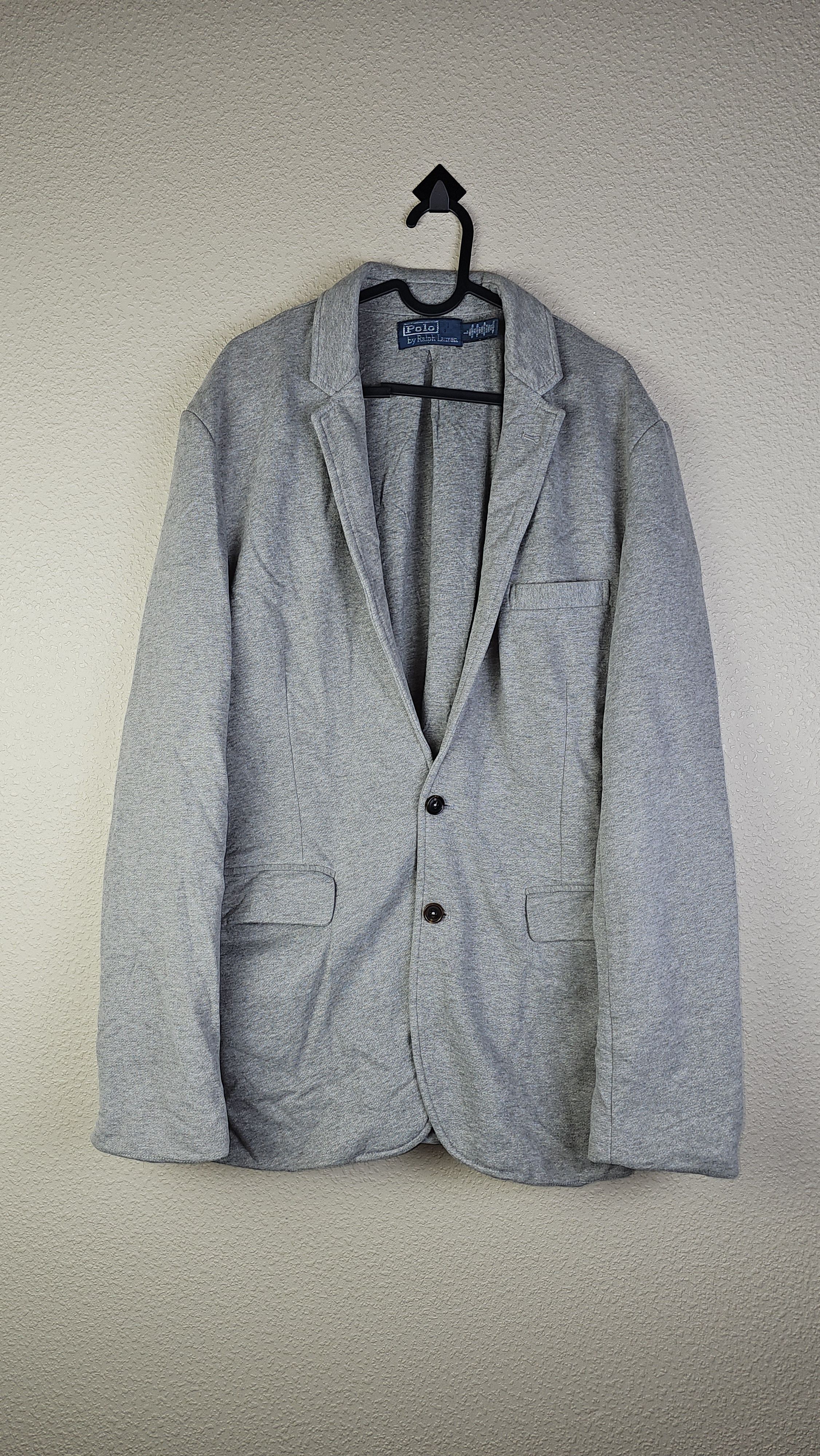 Polo Ralph Lauren Polo Ralph Lauren Knit Blazer Unstructured Gray L Size 42L - 1 Thumbnail