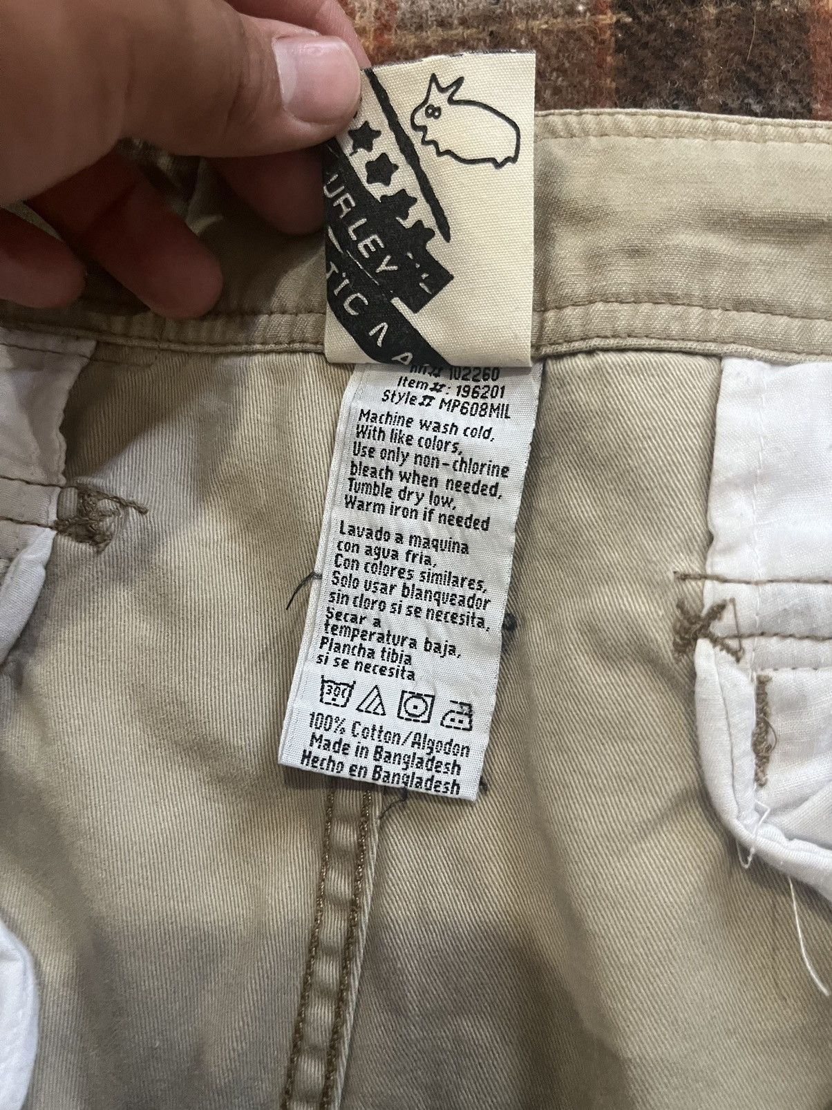 Hurley × Oakley × Vintage Vintage 90’s Hurley Cotton extra Cargo pants , trousers Size US 37 - 6 Thumbnail
