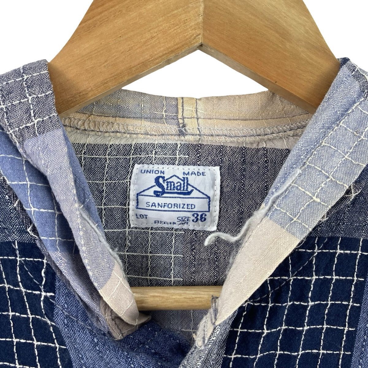 Vintage Vintage SNAFF UNION Made Patchwork Plaid Hooded Jacket Size US S / EU 44-46 / 1 - 9 Thumbnail