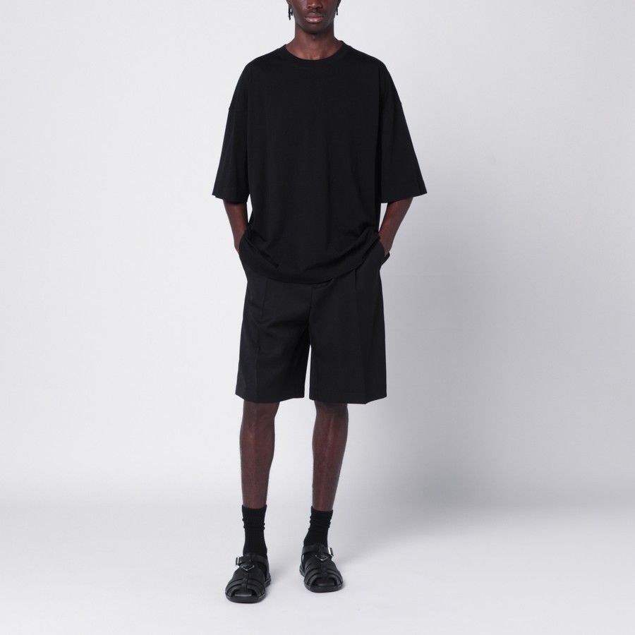 Dries Van Noten o1d2blof0225 Oversized Cotton T-Shirt in Black Size US M / EU 48-50 / 2 - 2 Thumbnail