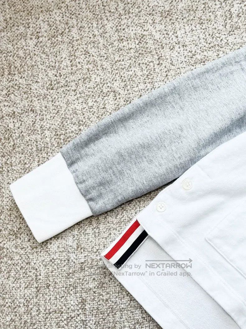 Thom Browne Thom Browne Blue and White Color Block with Gray Long Slee Size XS / US 0-2 / IT 36-38 - 4 Thumbnail