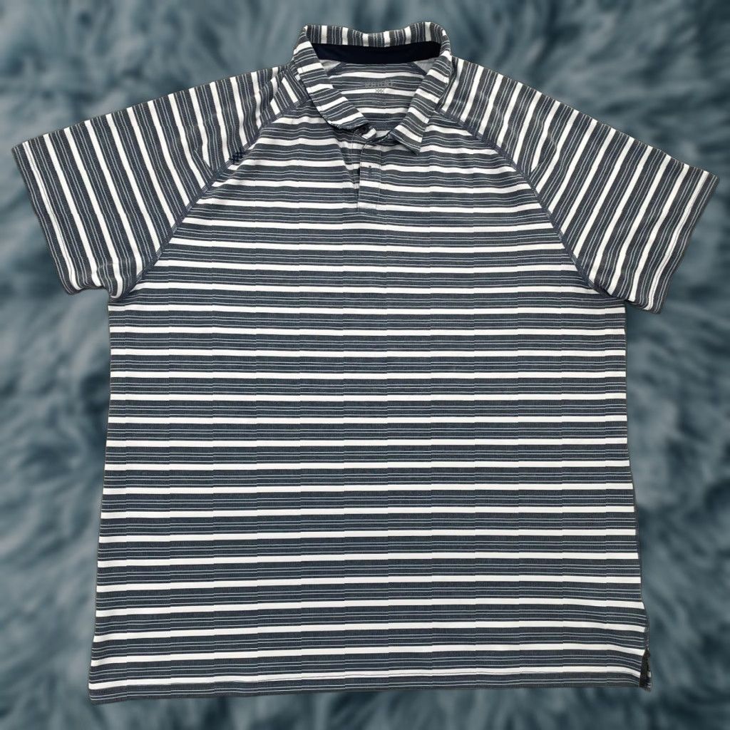 Rhone Rhone Commuter Shirt 2XL Blue Polo Striped Active Logo Mens XXL Adult Size US XXL / EU 58 / 5 - 1 Thumbnail