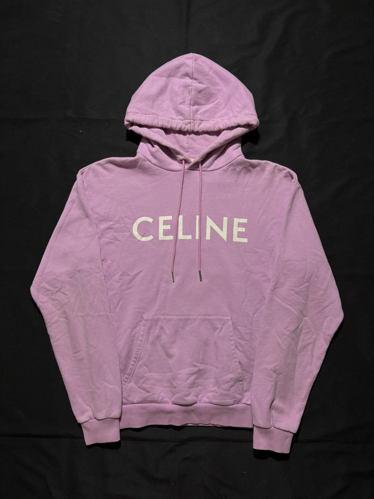 Celine Celine Classic Pink Logo Hoodie - Size M Size US M / EU 48-50 / 2 - 1 Thumbnail