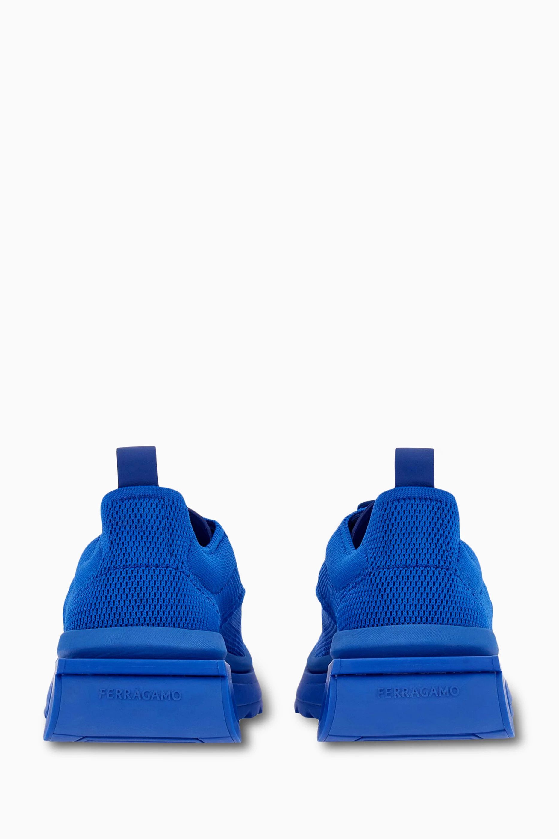 Salvatore Ferragamo o1s1rm0924 Nima Knit Low-Top Sneakers in Blue Size US 6 / EU 39 - 4 Thumbnail