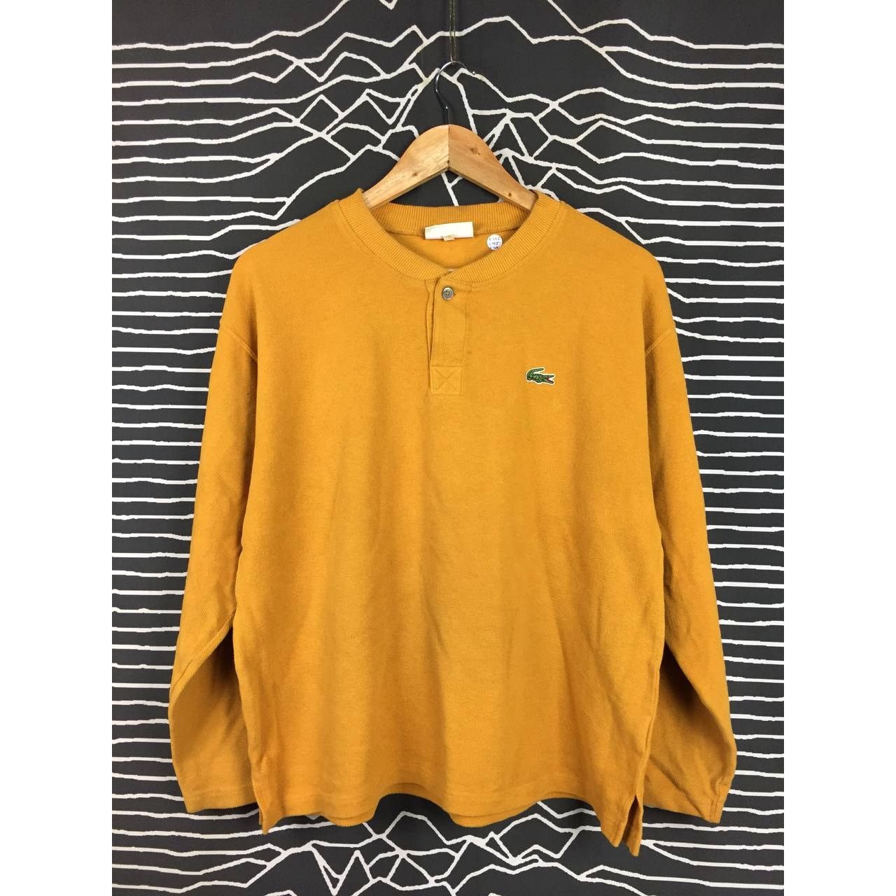 Lacoste × Vintage Vtg Chemise Lacoste Henley Neck Longsleeve Tee Size 3 Size US L / EU 52-54 / 3 - 1 Thumbnail