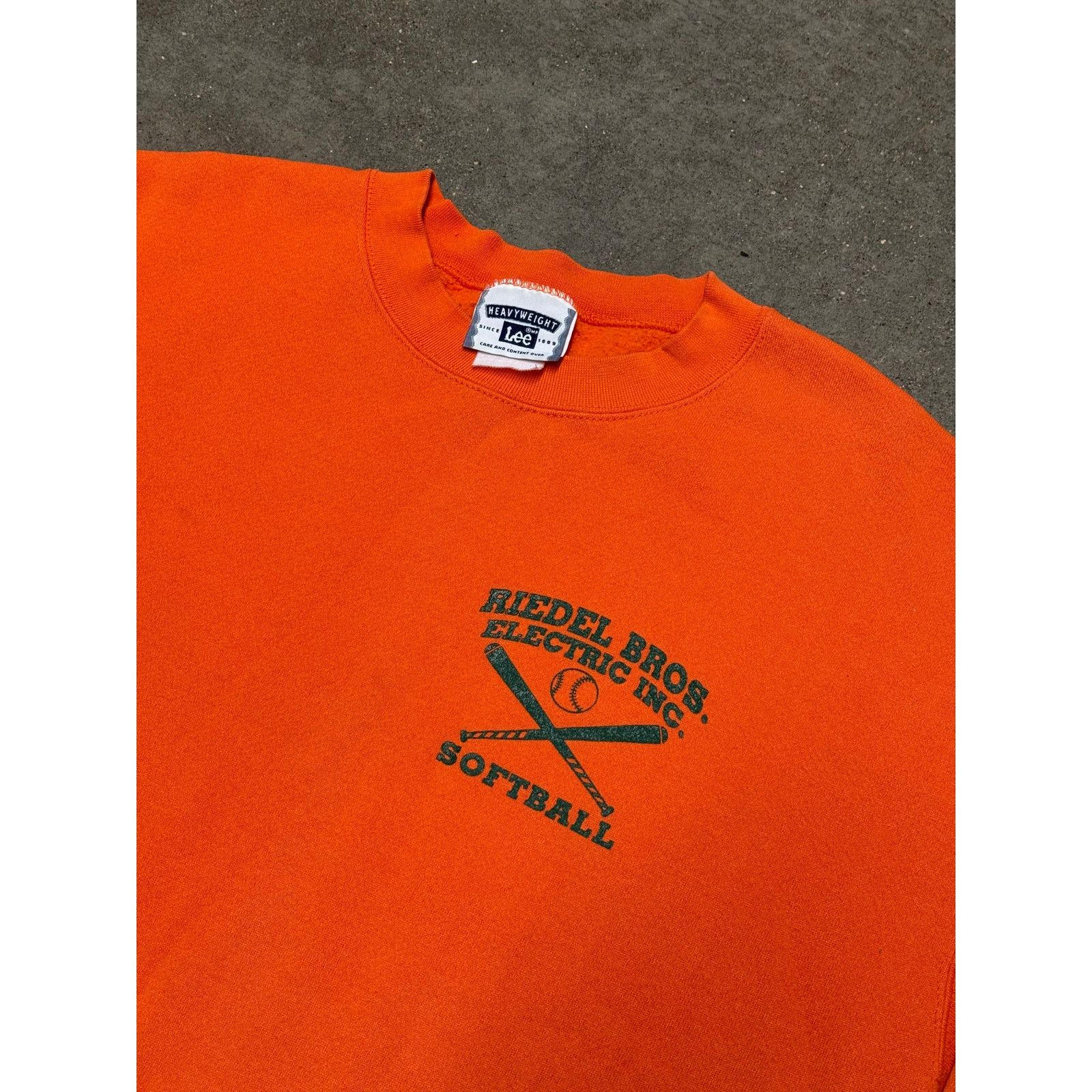 Vintage Vintage 1990's Orange Athletic Crewneck Sweater Size US XL / EU 56 / 4 - 2 Thumbnail