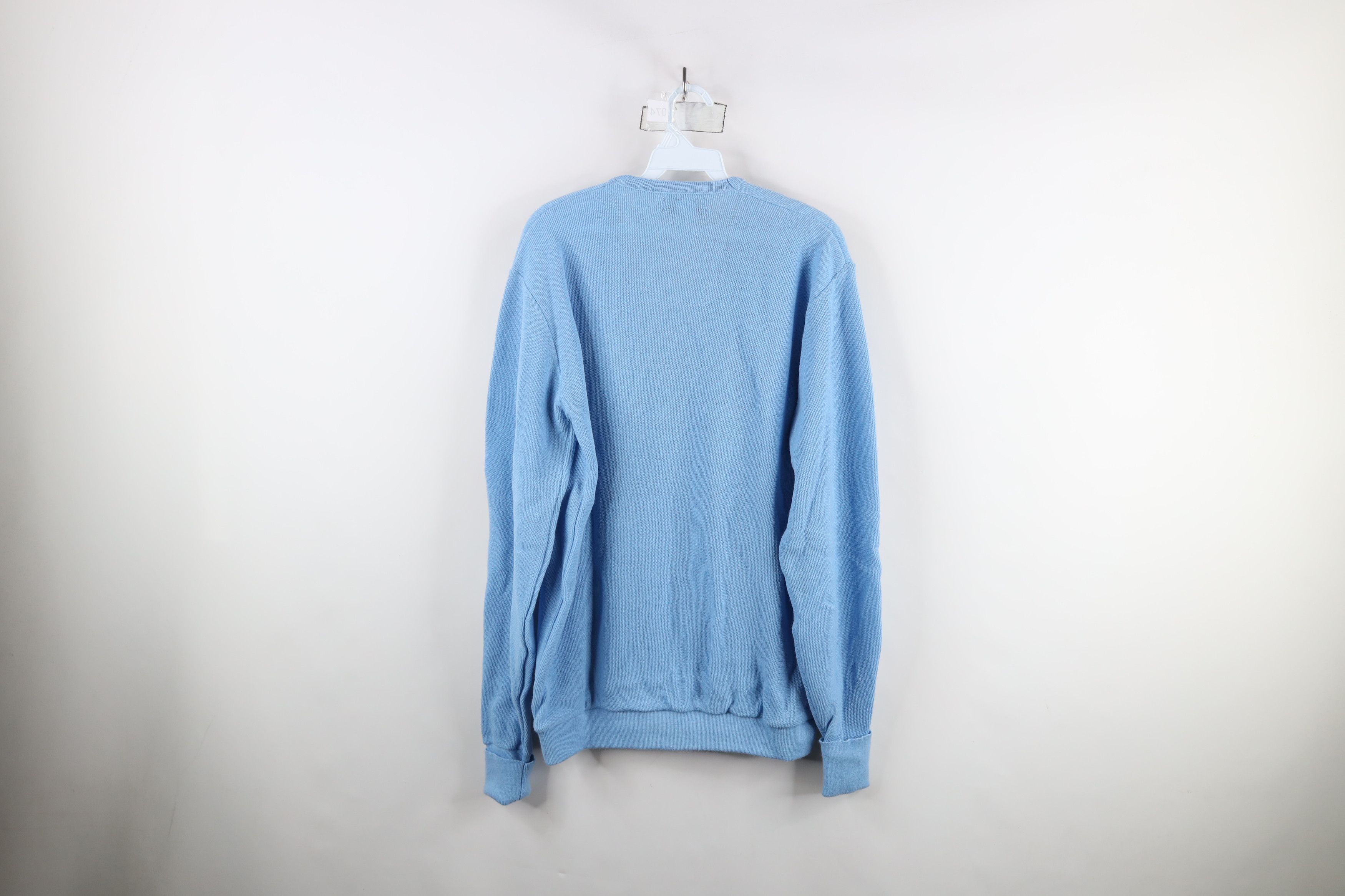 Vintage Vintage 70s Streetwear Knit V-Neck Sweater Carolina Blue USA Size US XL / EU 56 / 4 - 10 Thumbnail