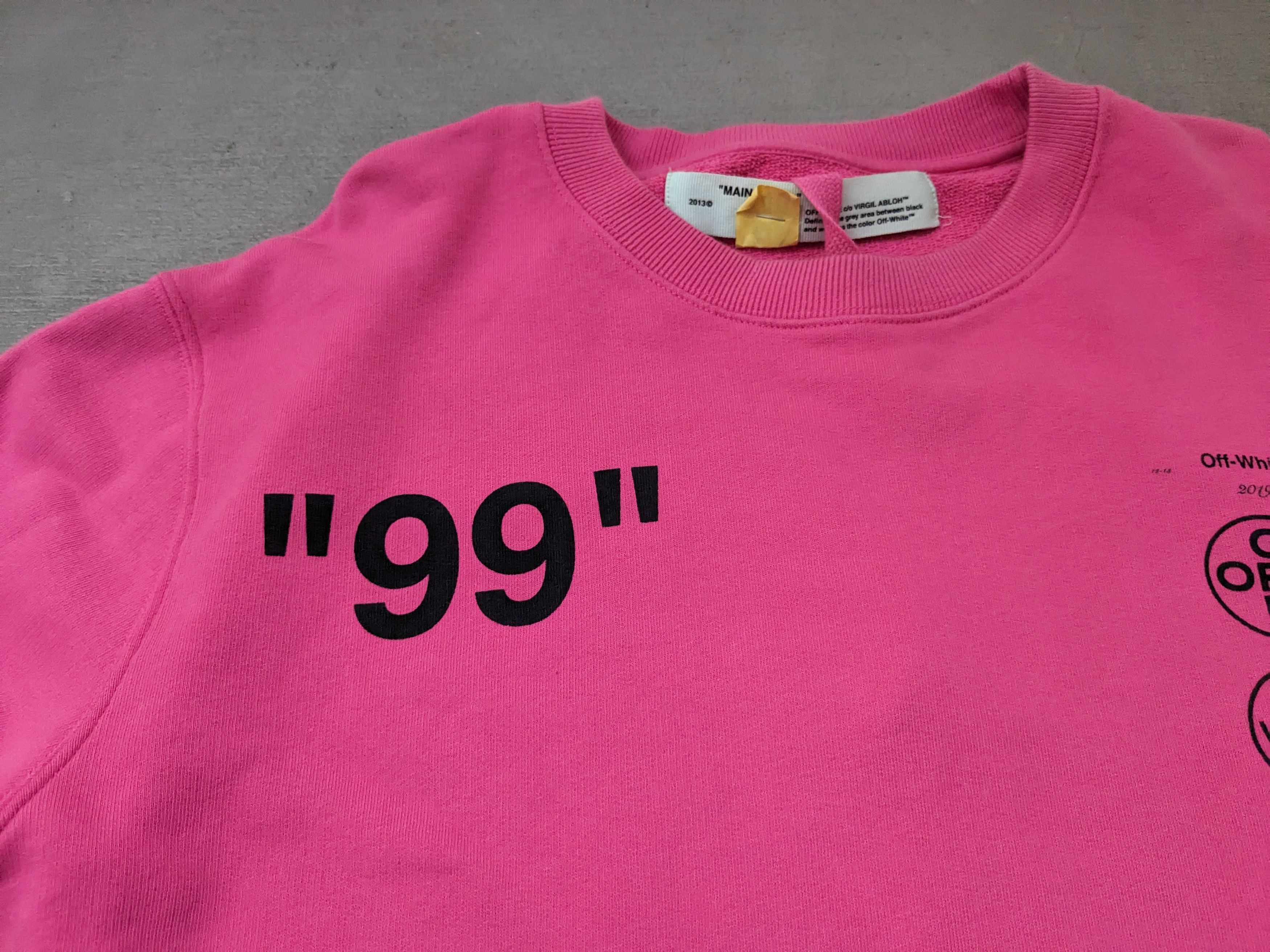 Off-White Off-White Impressionism Crewneck Sweater Pink Cotton Size US L / EU 52-54 / 3 - 11 Thumbnail