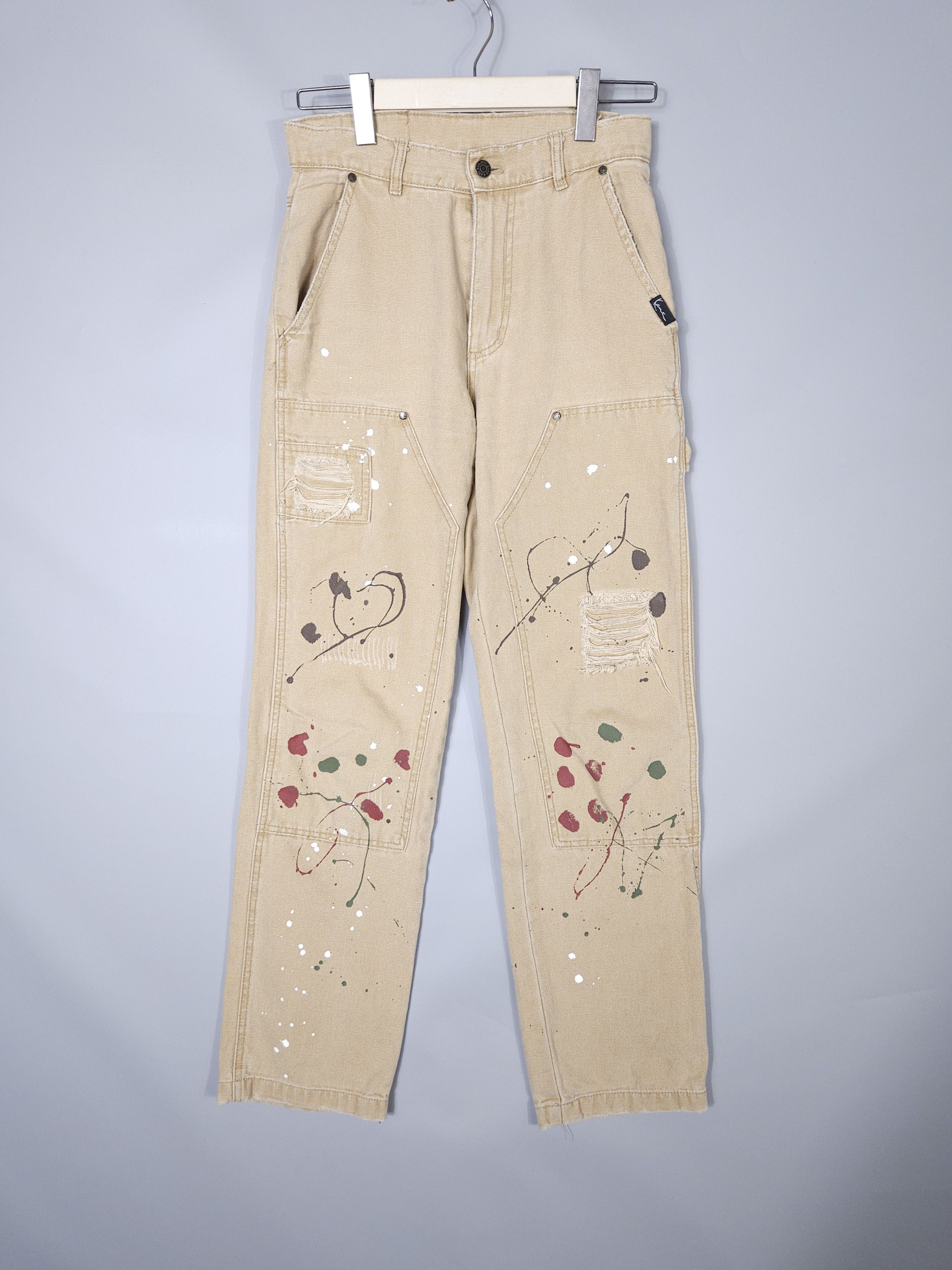 Karl Kani Karl Kani Duck Pants Canvas Painted Distress S(W28 L30,5) Size US 28 / EU 44 - 1 Thumbnail
