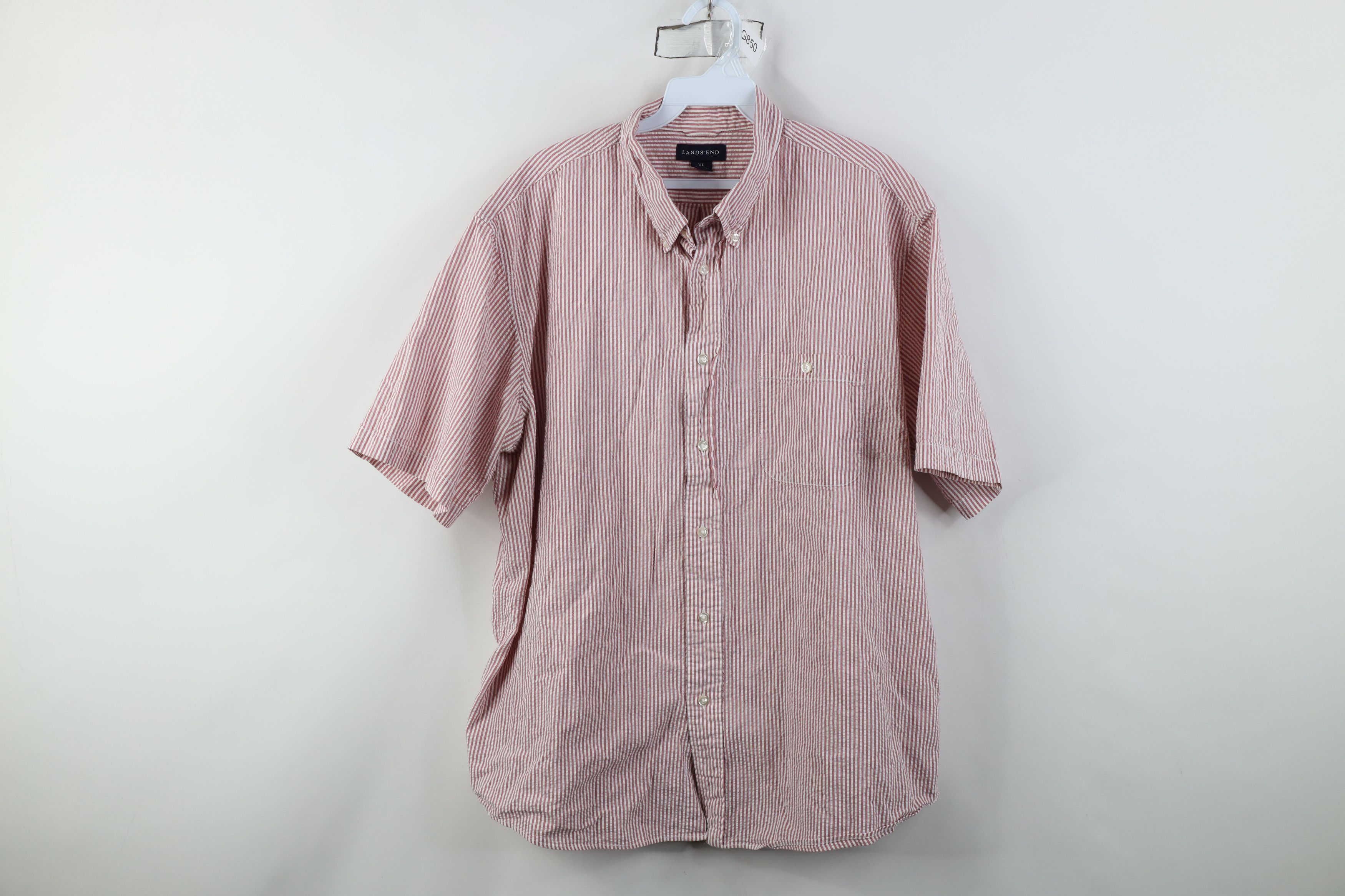 Lands' End Vintage 90s Lands End Short Sleeve Button Down Shirt Size US XL / EU 56 / 4 - 1 Thumbnail