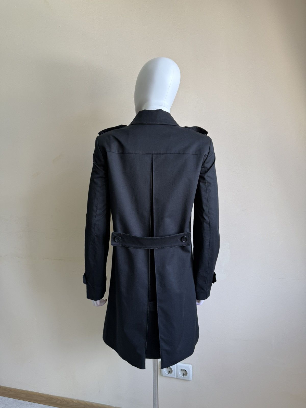 Burberry Burberry London Black Cotton Trench Coat Jacket Nova Check Size S / US 4 / IT 40 - 9 Thumbnail