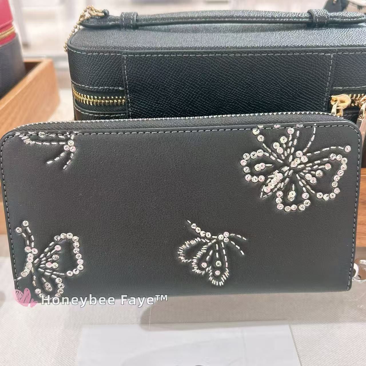 Coach Long Zip Around Wallet With Butterfly Print CCL39 Size ONE SIZE - 3 Thumbnail