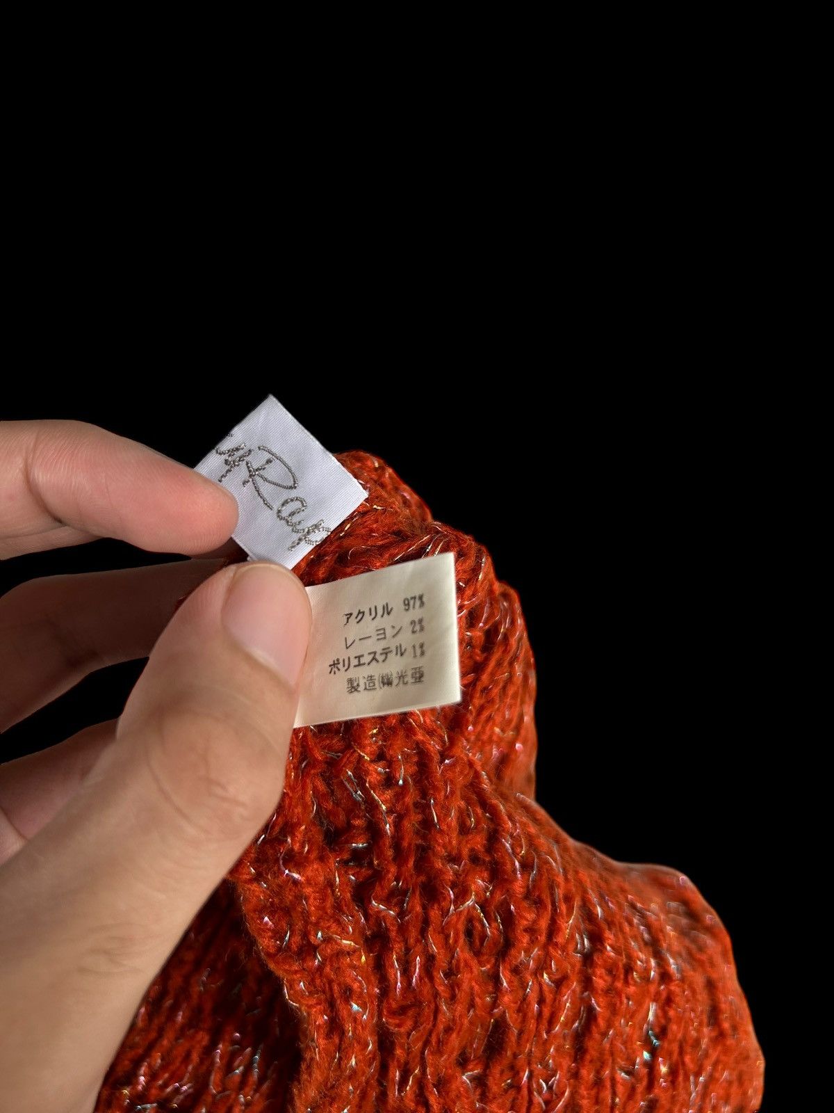 Japanese Brand × Kapital × Vintage Japanese Brand crochet knitted Orange Beanie Hats🎌☠️☠️ Size ONE SIZE - 6 Thumbnail