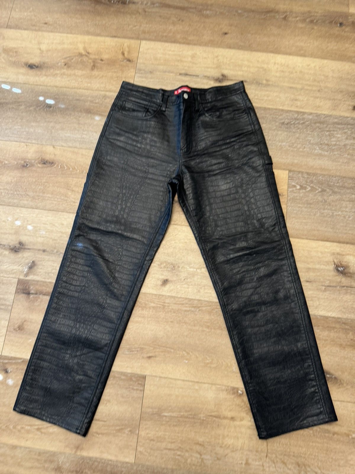 Supreme Supreme Crocodile Leather Carpenter Pant Size US 34 / EU 50 - 1 Thumbnail