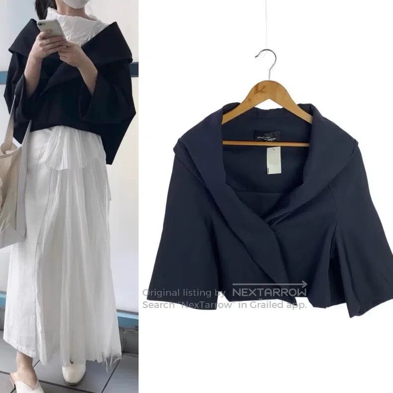 Comme Des Garcons Indigo blue Japanese cardigan