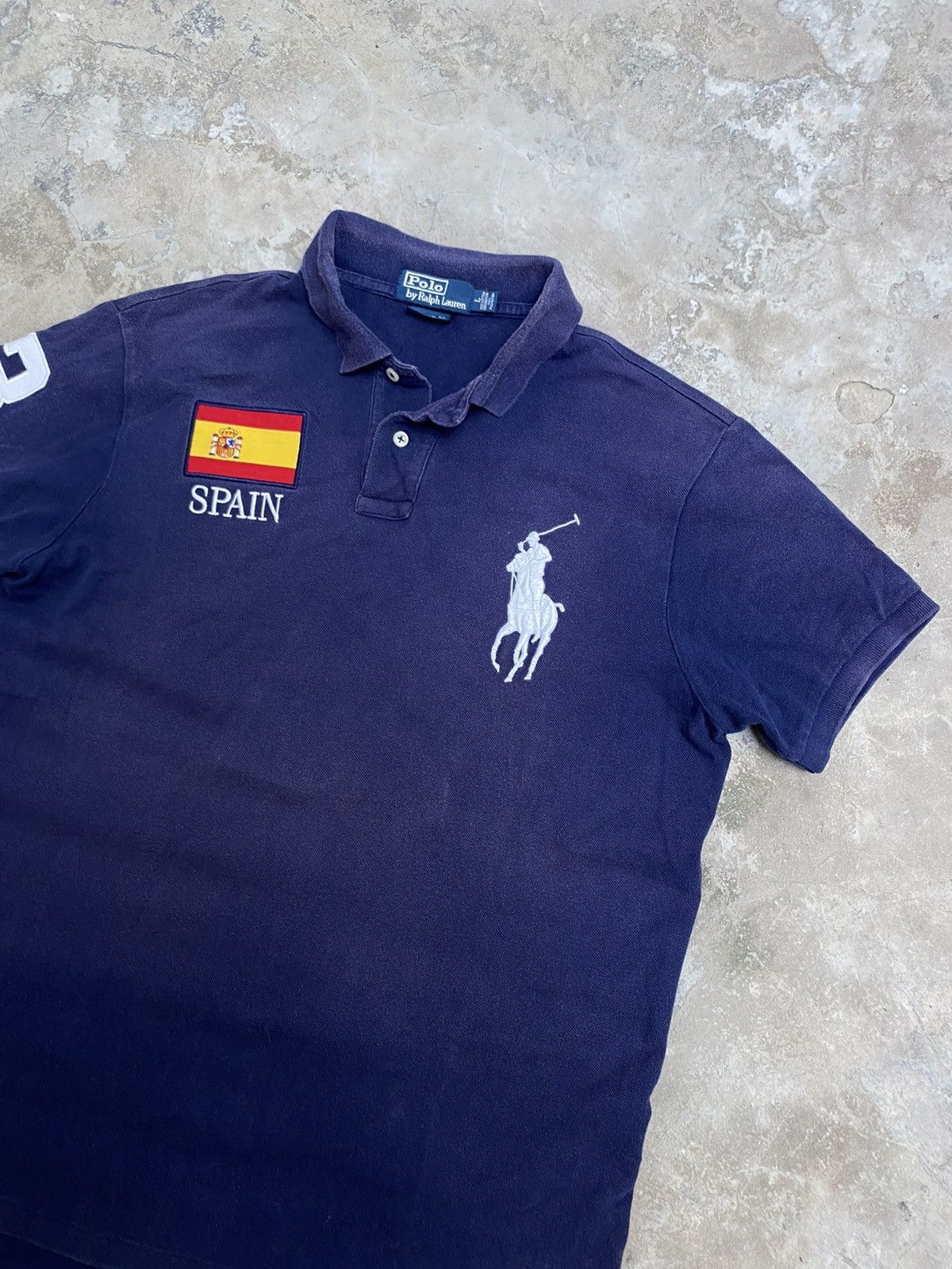 Japanese Brand × Polo Ralph Lauren × Vintage VTG Polo Ralph Lauren Spain Rugby Shirt Big Pony M Size US L / EU 52-54 / 3 - 3 Thumbnail