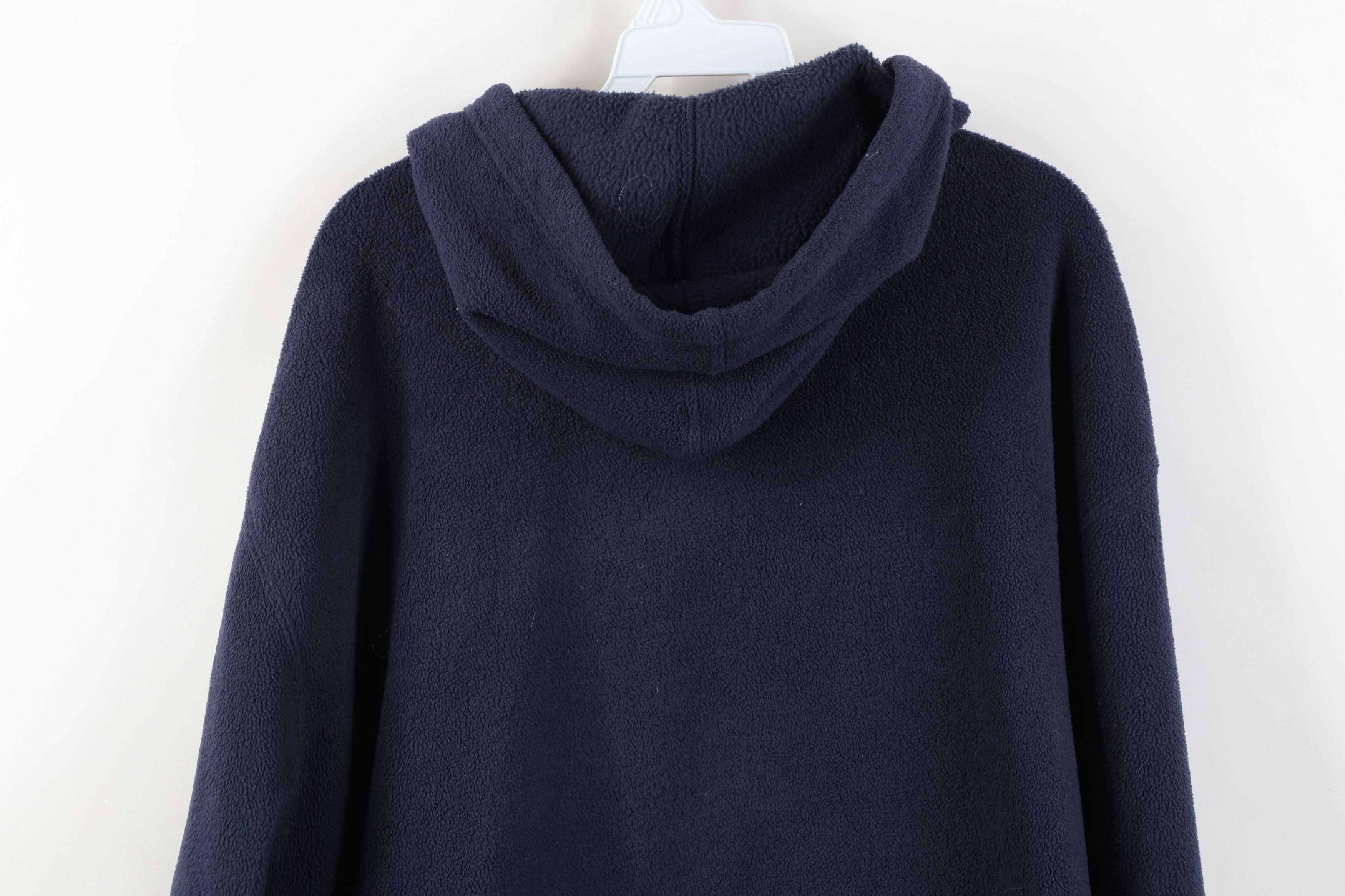 Woolrich Woolen Mills Vintage 90s Woolrich Blank Fleece Hoodie Sweatshirt Blue Size US L / EU 52-54 / 3 - 12 Thumbnail