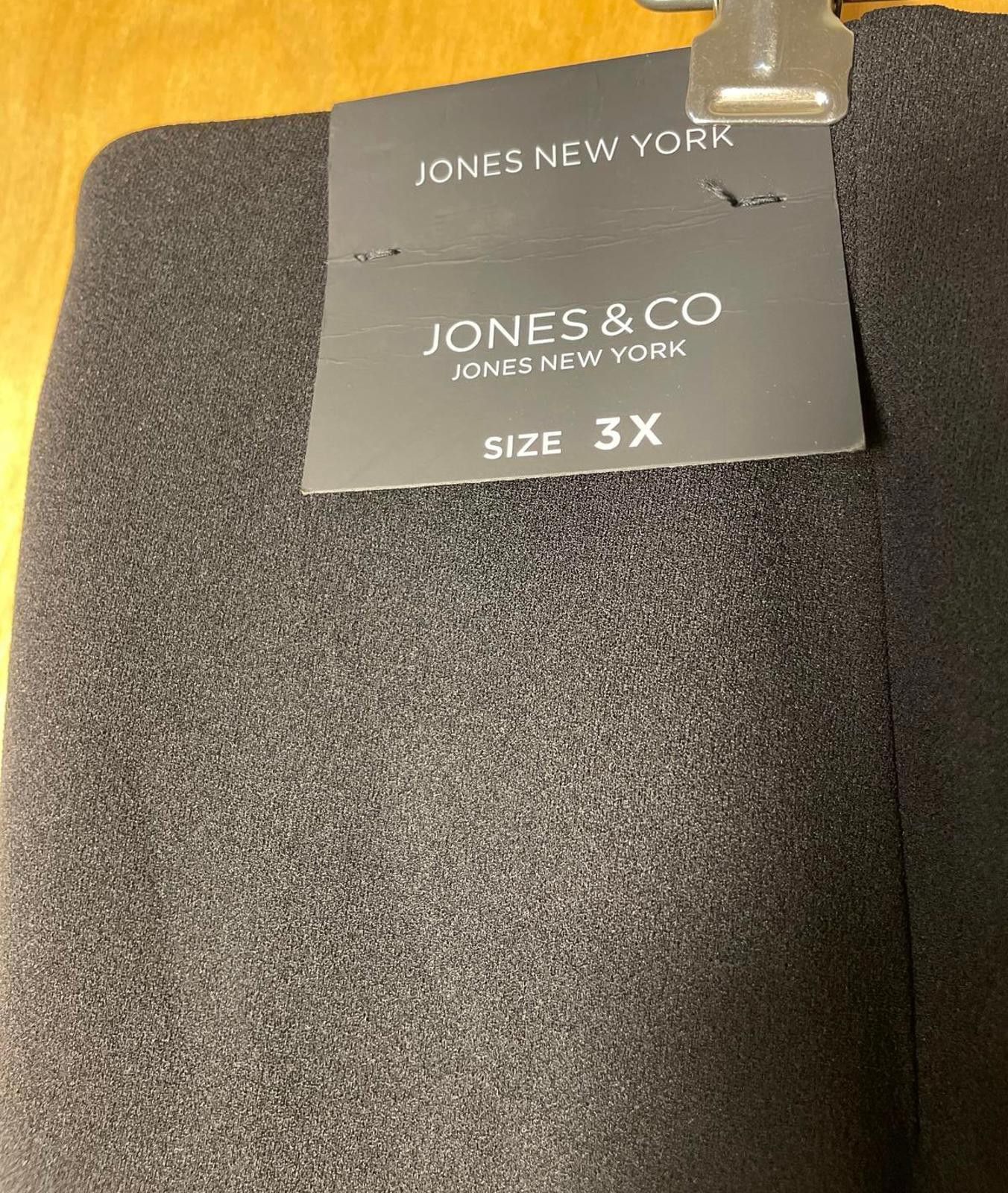 Other Jones & Co Black Dress Pants Women's 3X Black Wide Leg NWT Size 42" / US 20 - 5 Thumbnail