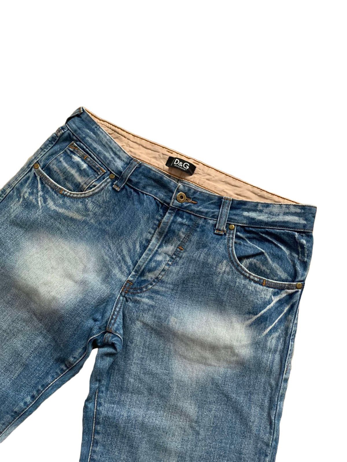 Dolce & Gabbana Y2K Dolce & Gabbana couture distressed denim jeans pants Size US 33 - 2 Thumbnail