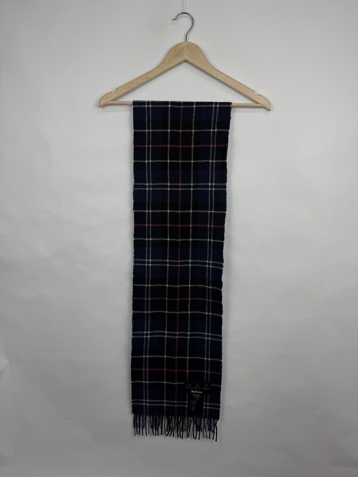 Barbour 🏴󠁧󠁢󠁥󠁮󠁧󠁿 Vintage Barbour Scarf Wool Rare Retro Hype Y2K Size ONE SIZE - 4 Thumbnail