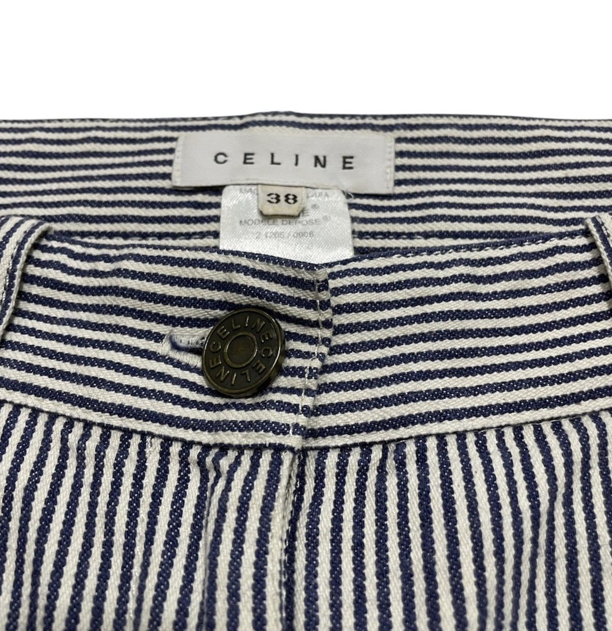 Celine Hickory Flare Pants Size 30" / US 8 / IT 44 - 7 Thumbnail