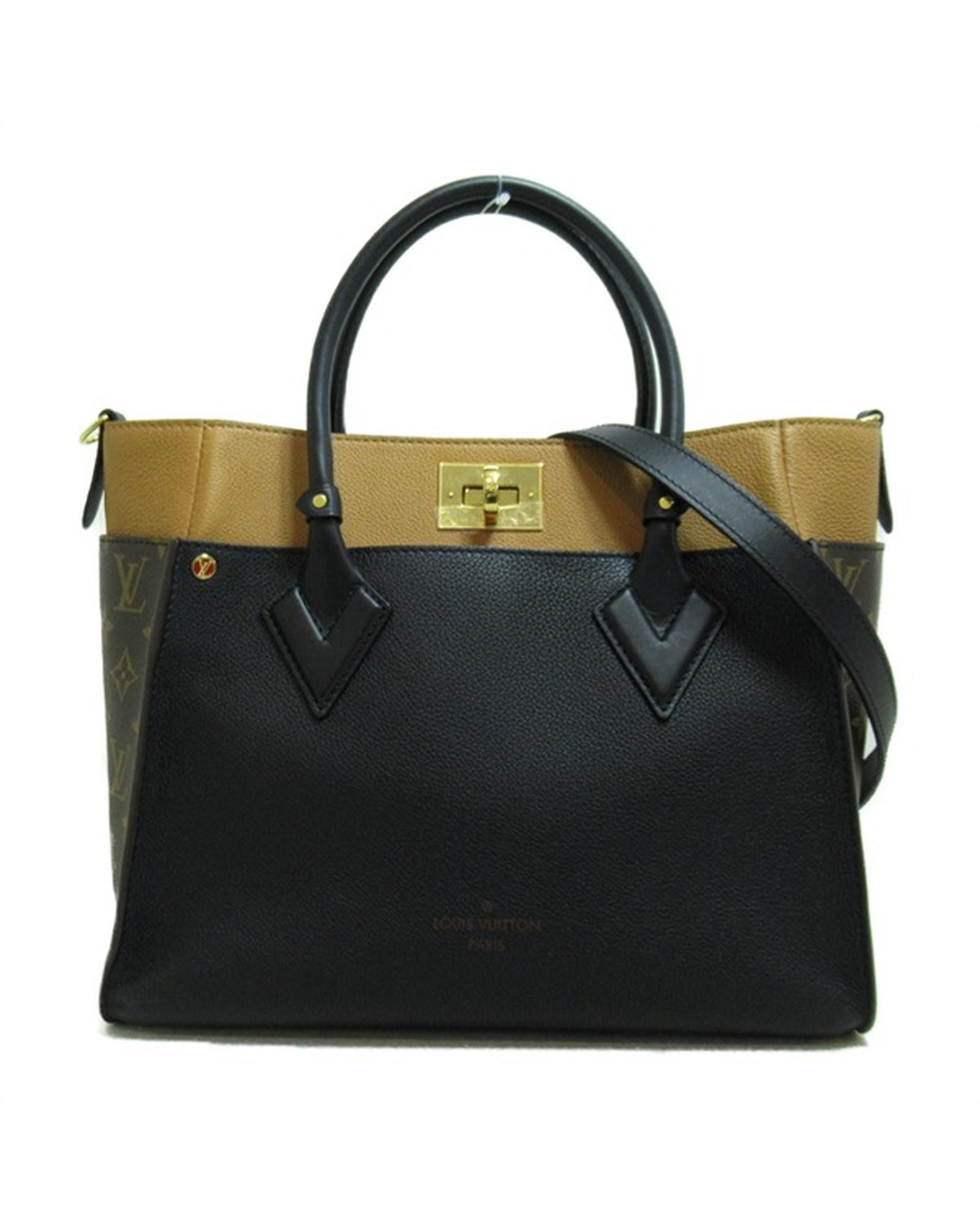image of Louis Vuitton Black Monogram Leather Side Bag, Women's