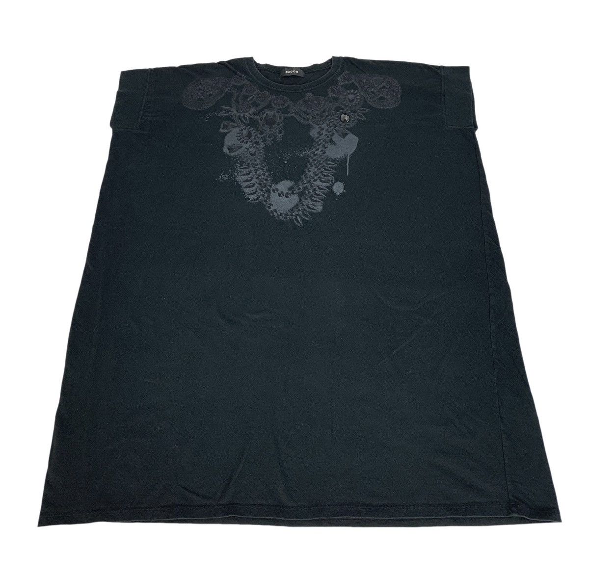 Zucca De Cabane Floral Lace Sleeveless Printed T-shirt
