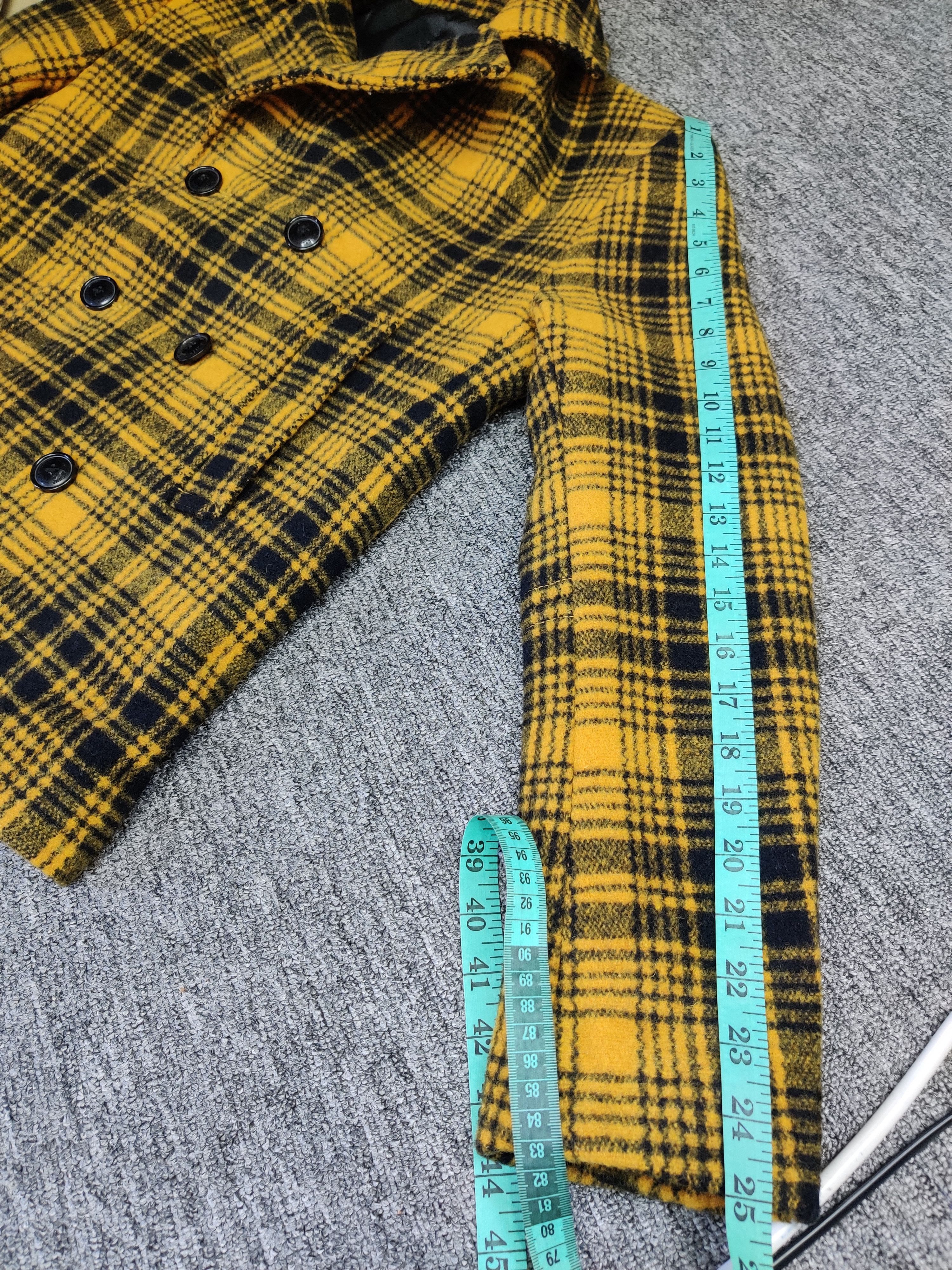 291295=Homme 291295 = Homme Double Breasted Wool Checkered Coat Size US M / EU 48-50 / 2 - 21 Thumbnail