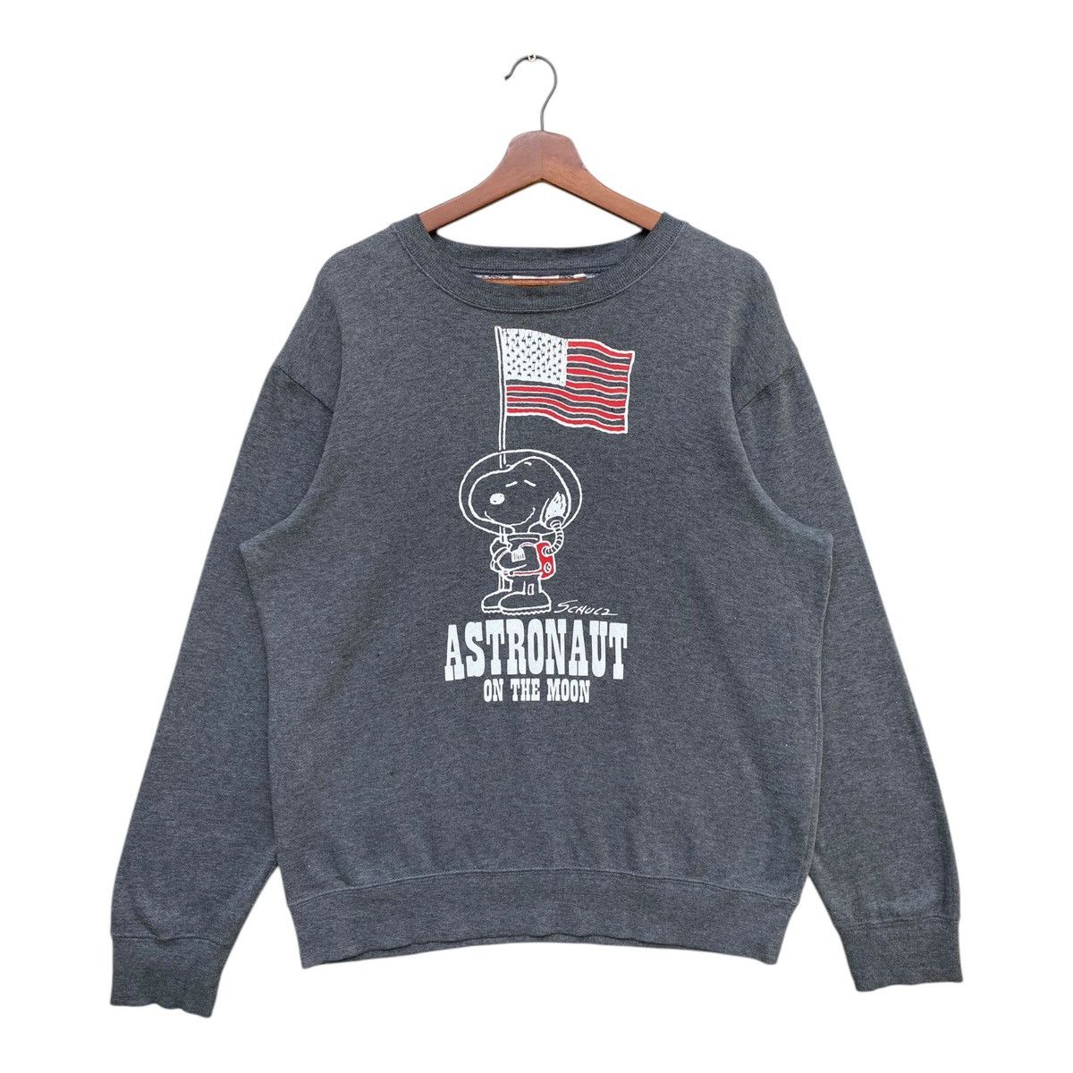 Peanuts Vintage Snoopy Astronaut Sweatshirt Peanuts Jumper Size L Size US L / EU 52-54 / 3 - 1 Thumbnail