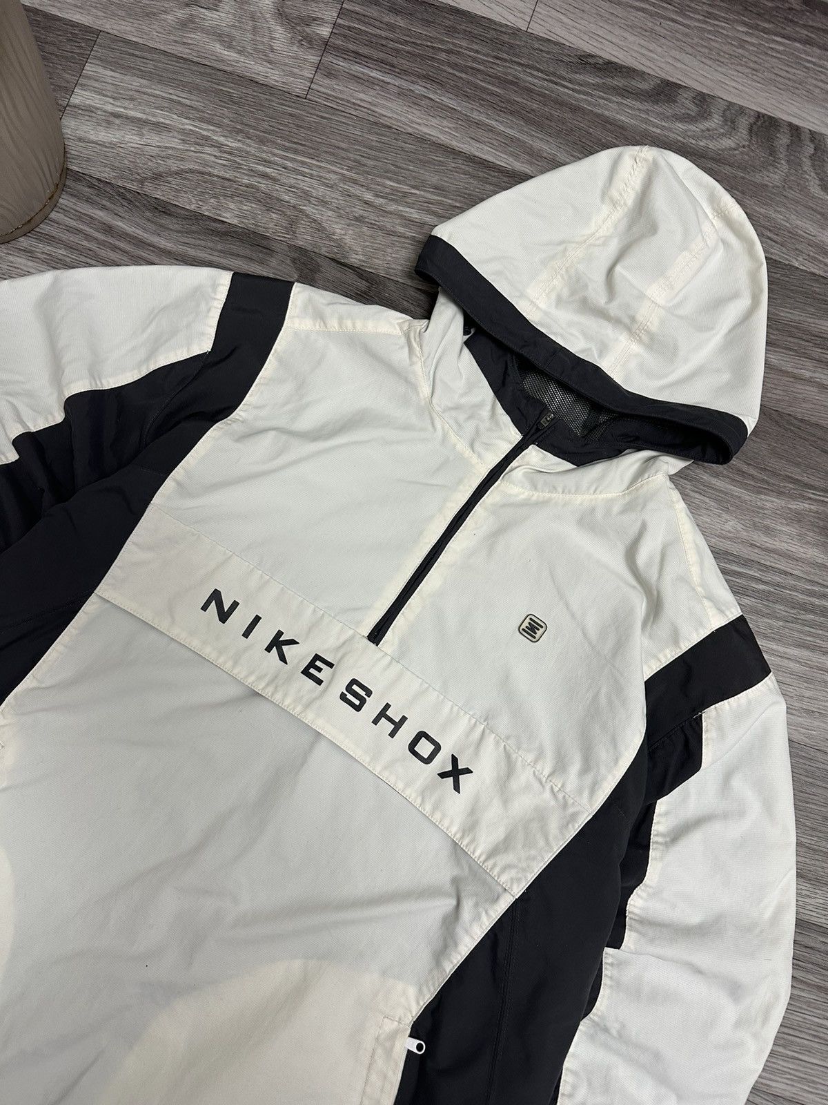Nike Nike SHOX Tn Vintage 00s Big Logo White Nylon Anorak Size US L / EU 52-54 / 3 - 3 Thumbnail