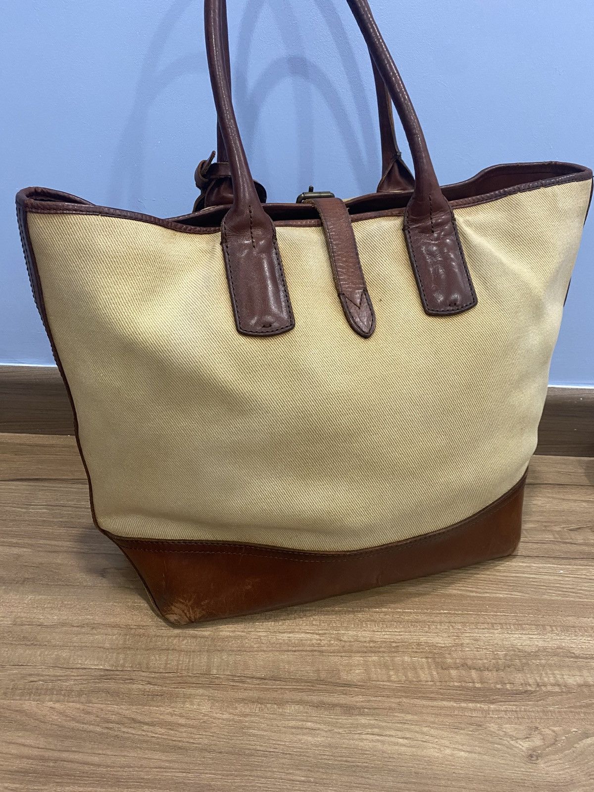 Polo Ralph Lauren Polo Ralph Lauren canvas leather tote bag Size ONE SIZE - 3 Thumbnail